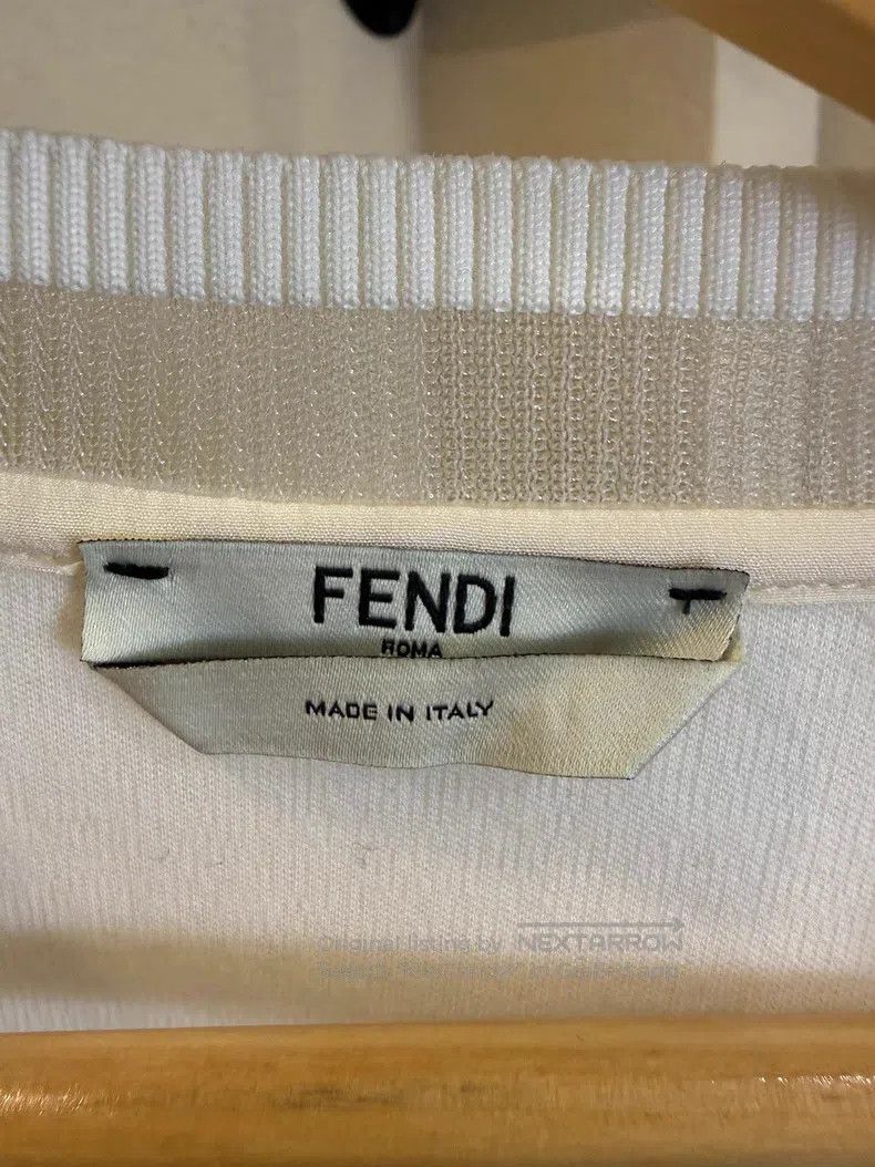 Fendi Fendi White Embroidered Sweatshirt Size XS / US 0-2 / IT 36-38 - 4 Thumbnail
