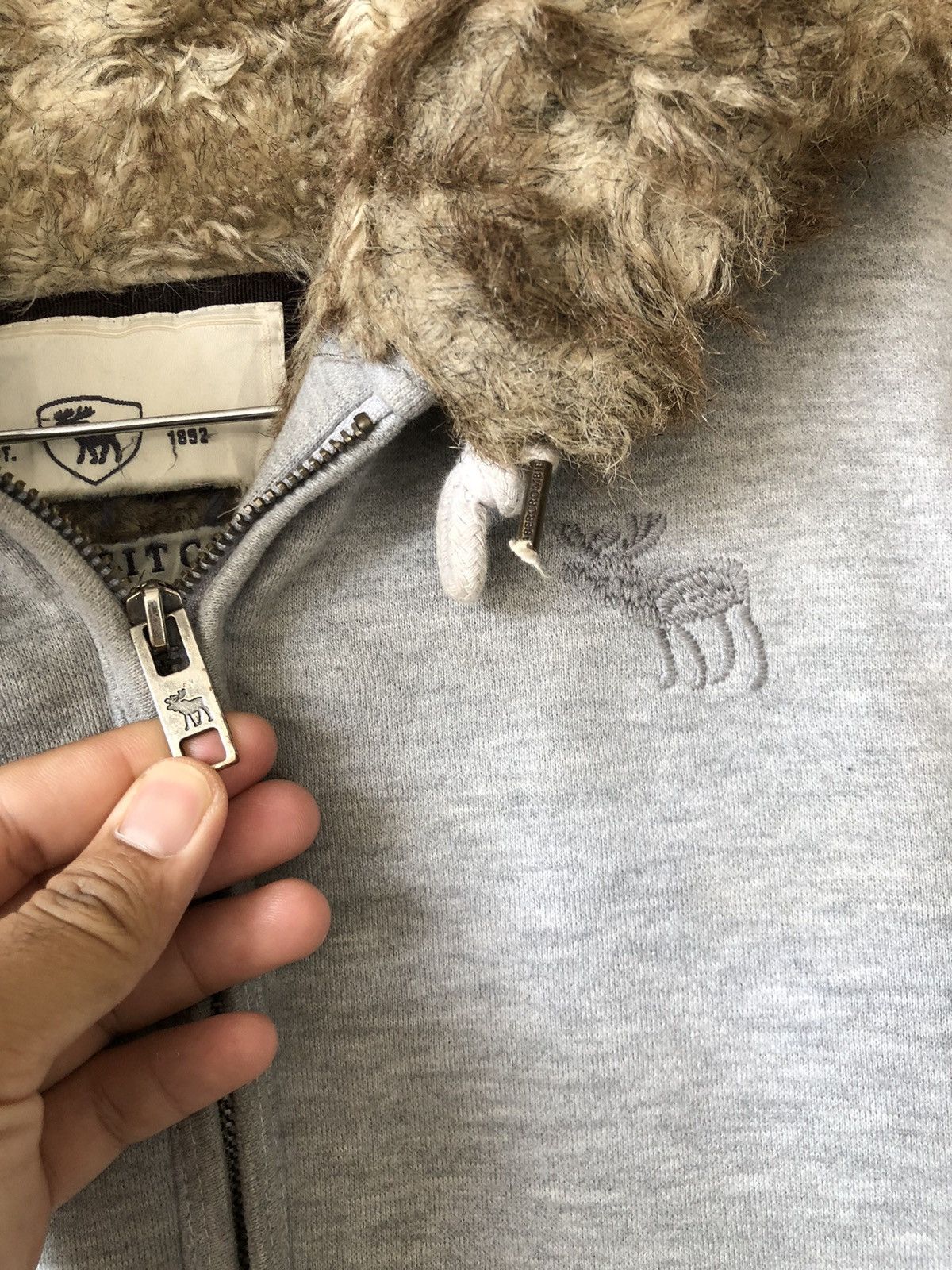 Abercrombie & Fitch Winter Punk Style Abercrombie Fur Sweat Crop Zipper Hoodie Size M / US 6-8 / IT 42-44 - 6 Thumbnail