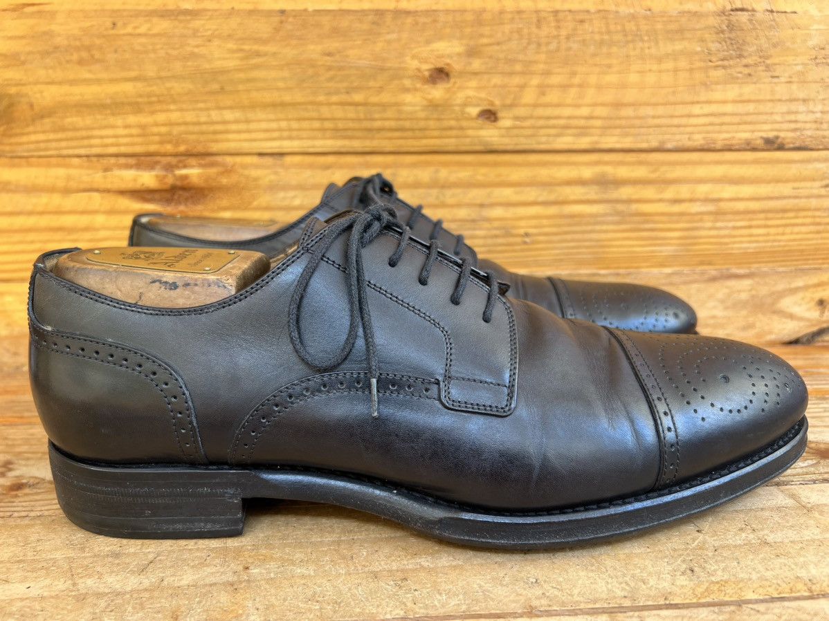 Gucci Gucci Black Leather Lace-up Perforated Cap Toe Dress Shoes Size US 8 / EU 41 - 6 Thumbnail