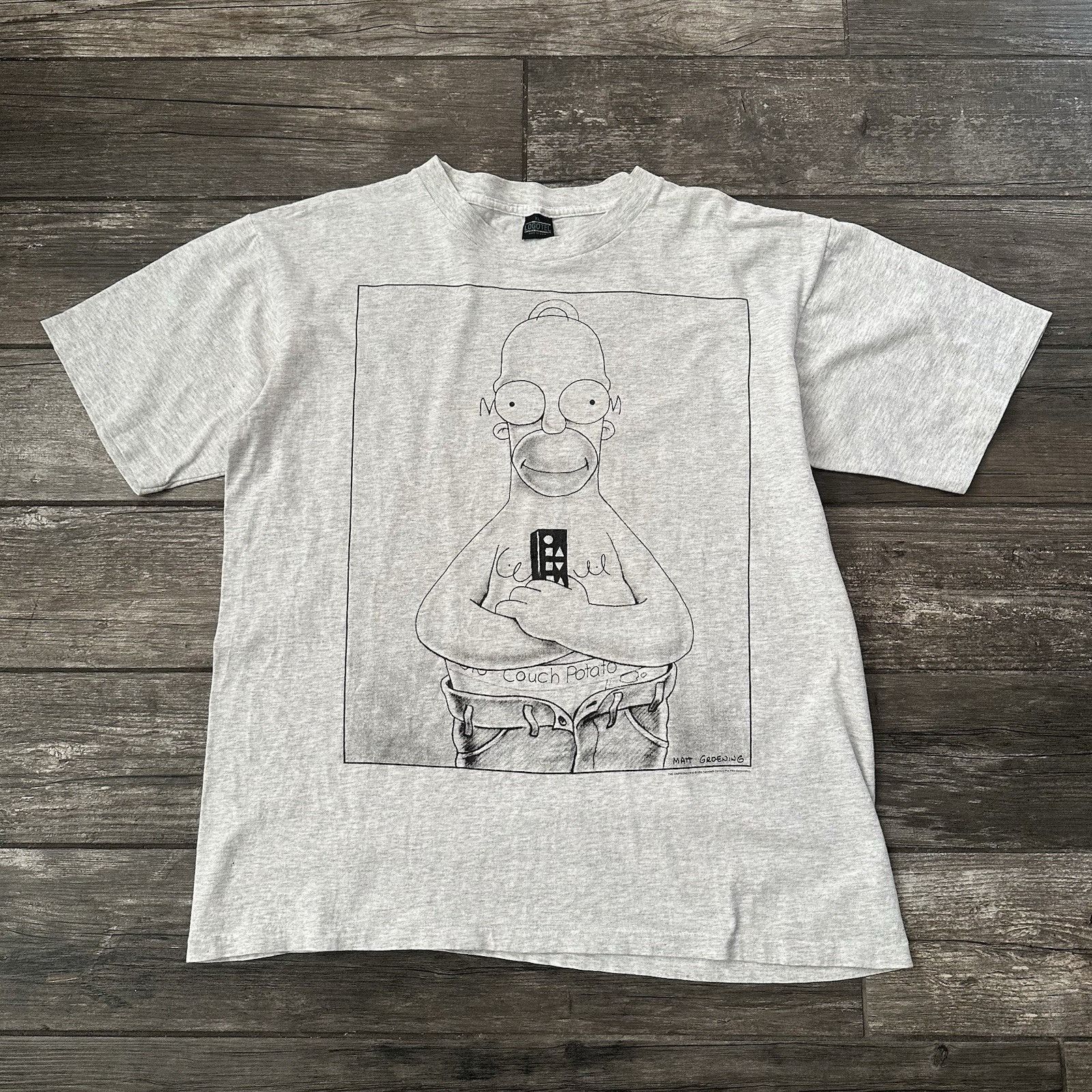 The Simpsons VTG 1994 THE SIMPSONS HOMER CARTOON COUCH POTATO COMIC T-SHI Size US XL / EU 56 / 4 - 2 Thumbnail