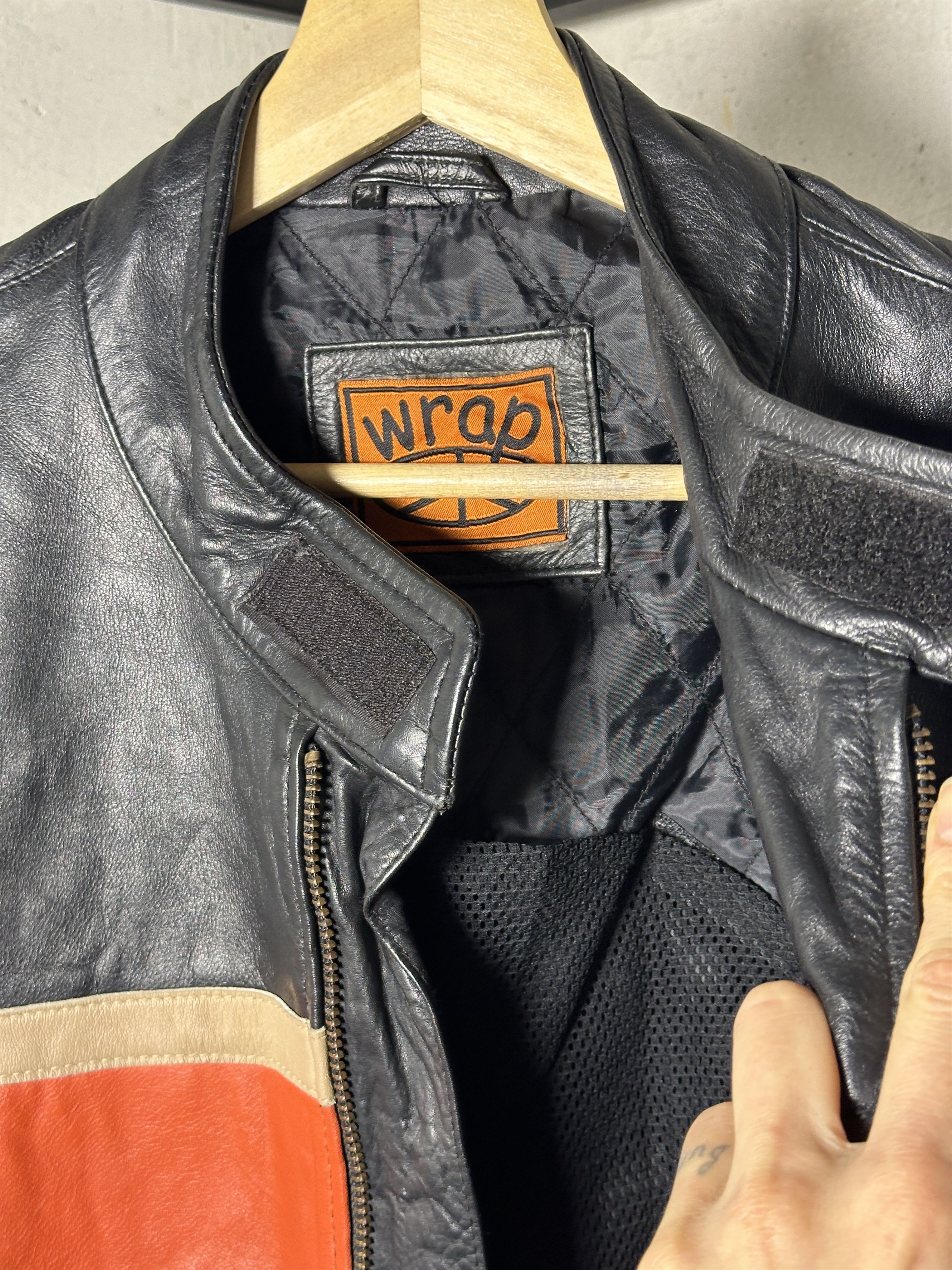 Genuine Leather Wrap Racing Moto Jacket Size US L / EU 52-54 / 3 - 9 Thumbnail