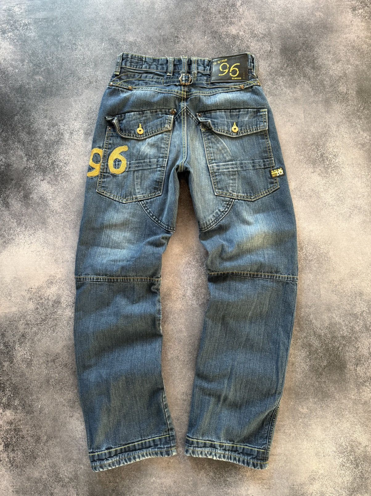 G Star Raw Vintage Denim Jeans Big Logo 96 Pants