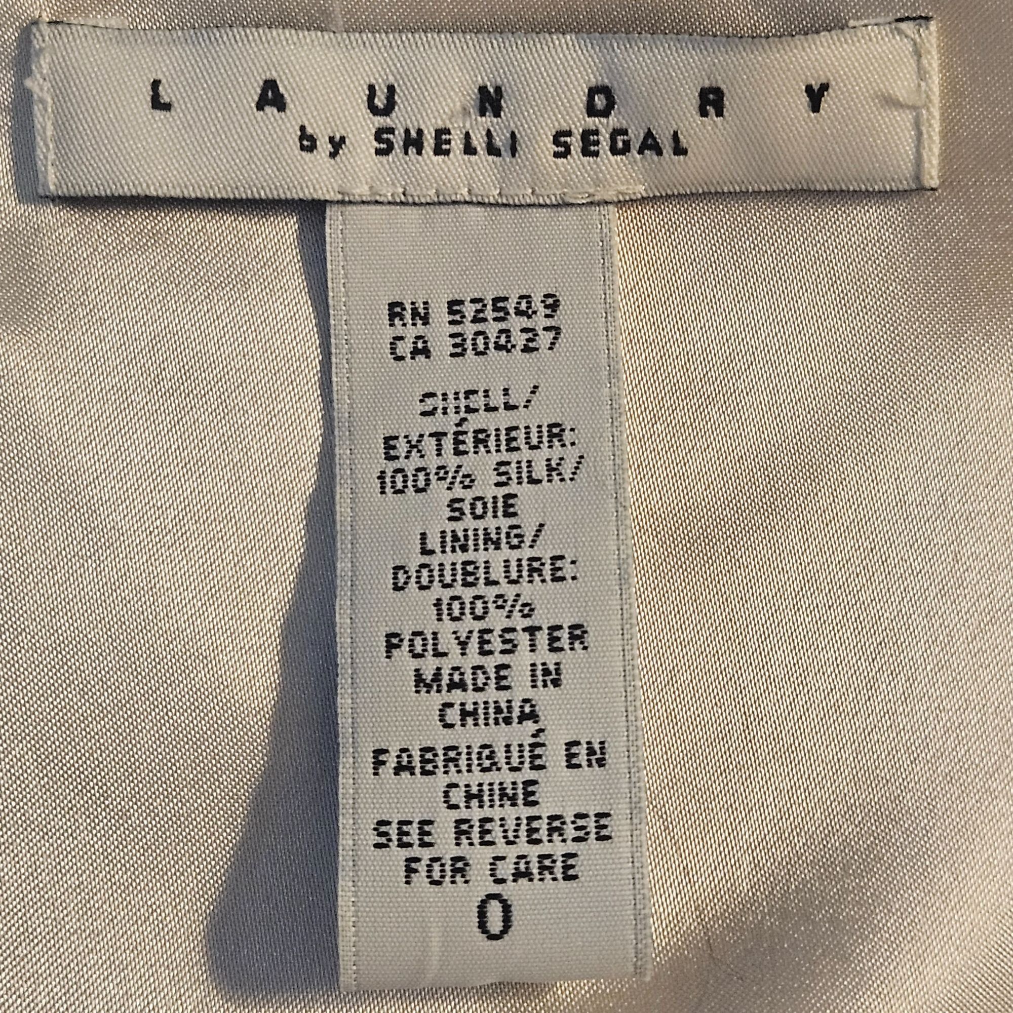 Laundry by Shelli Segal Laundry Ivory 0 Silk Midi Dress – Romantic Core Bridalcor Size XS / US 0-2 / IT 36-38 - 9 Thumbnail