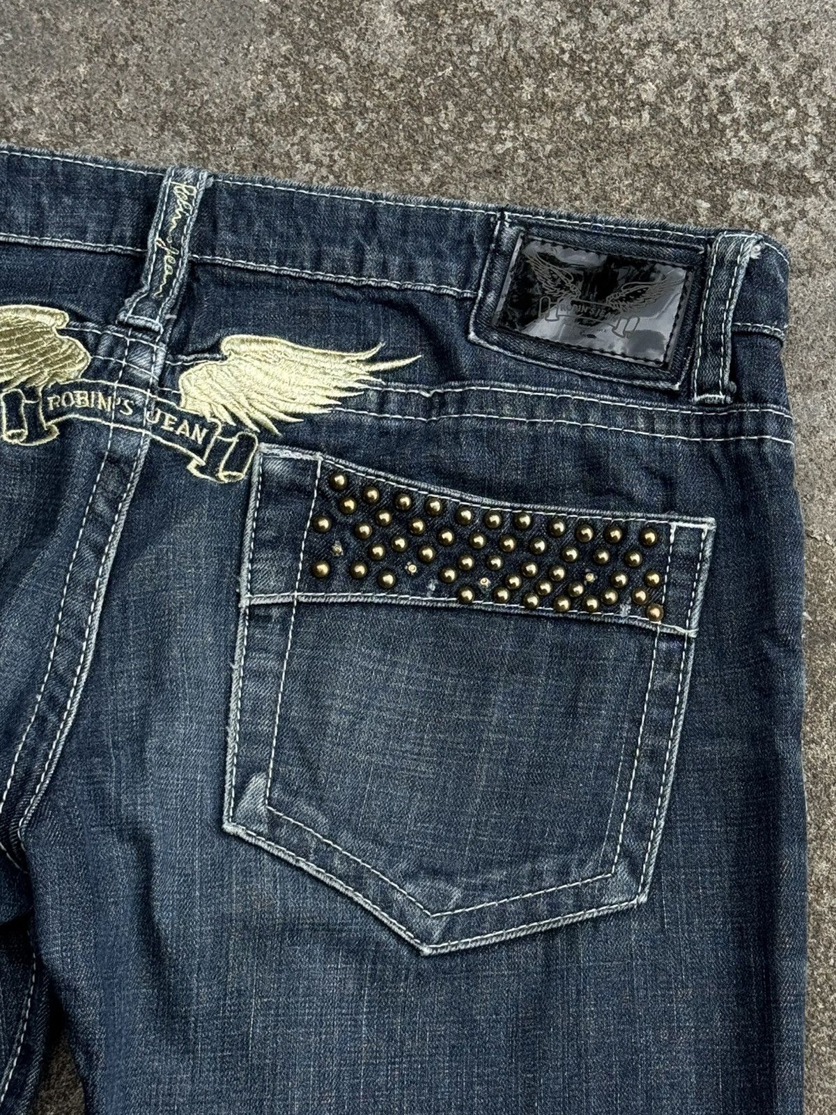 Robins Jeans Gold Wings Robins Jeans Denim Studded styled Size US 29 - 5 Thumbnail