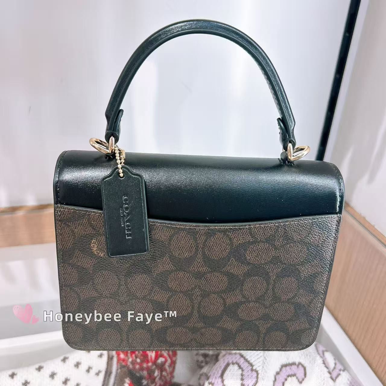 Courtney Top Handle Bag In Signature Canvas CCE22