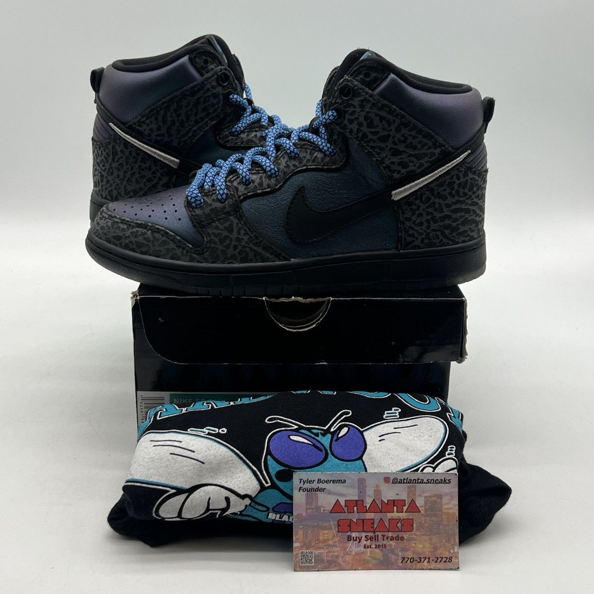 Nike Black sheep x nike dunk high sb black hornet Size US 6 / EU 39 - 1 Thumbnail