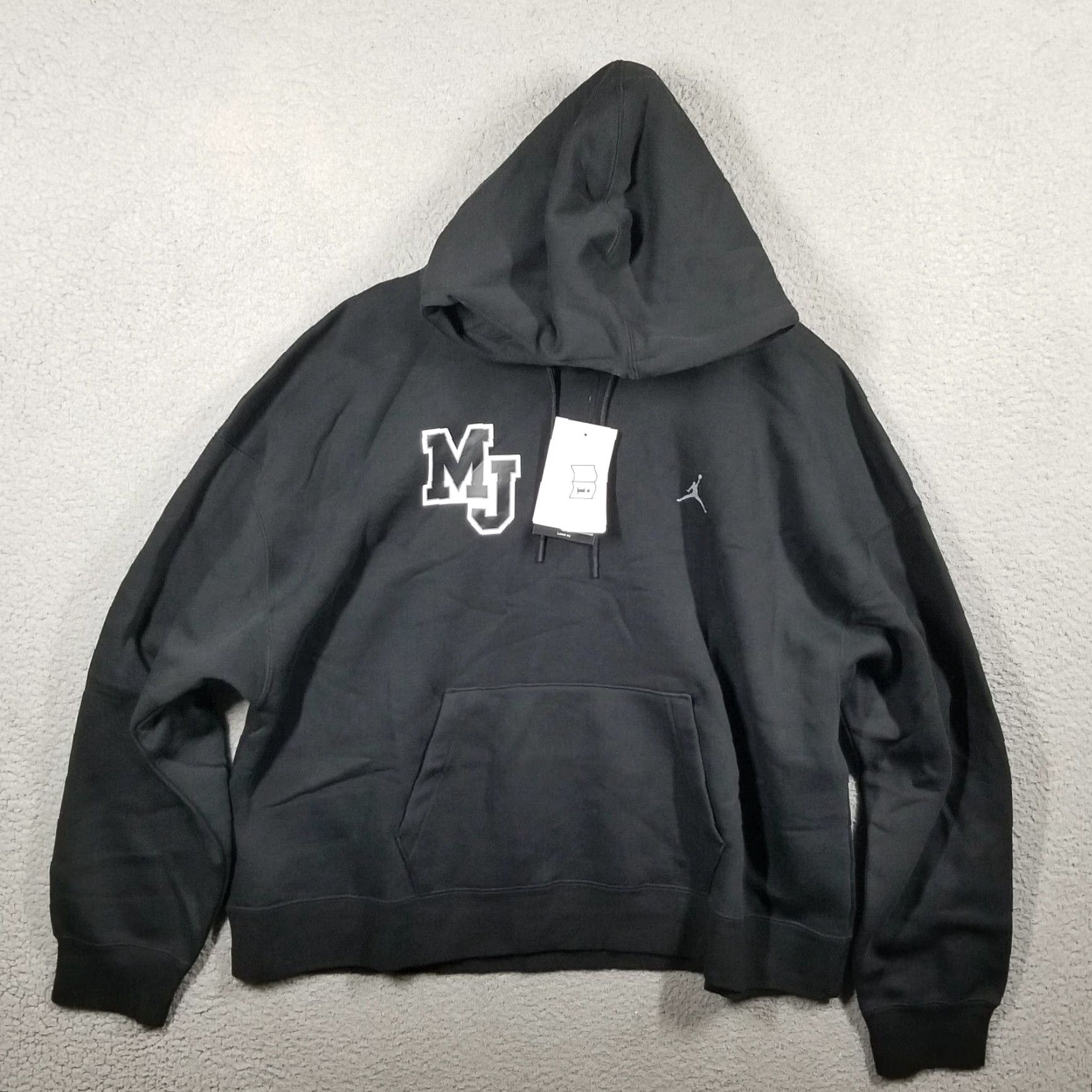 Jordan Brand VINTAGE Jordan Hoodie Shirt Unisex Adults Large Black Fleece Panther Logo 90s Basketball Christmas Gift Mens Womens Size L / US 10 / IT 46 - 2 Thumbnail