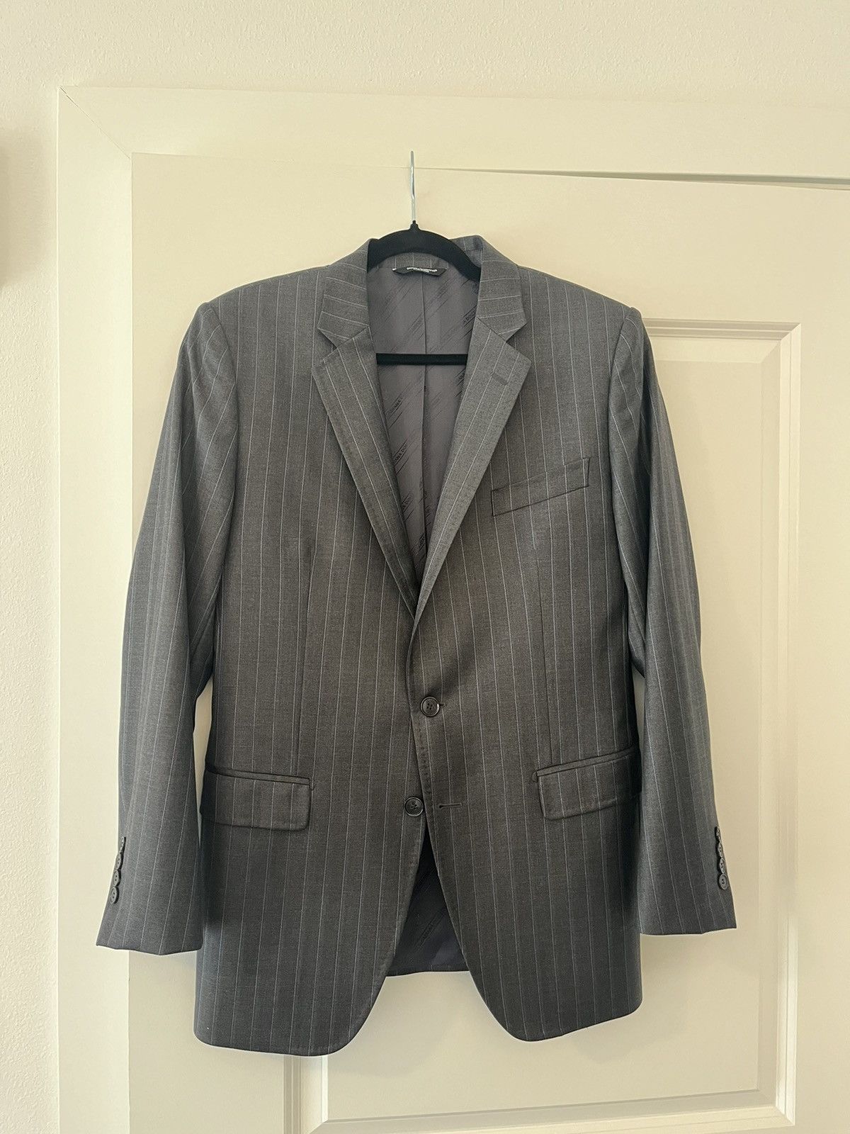 Dolce & Gabbana Dolce Gabbana Dark Grey Stripe Blazer in perfect condition Size 40R - 1 Thumbnail
