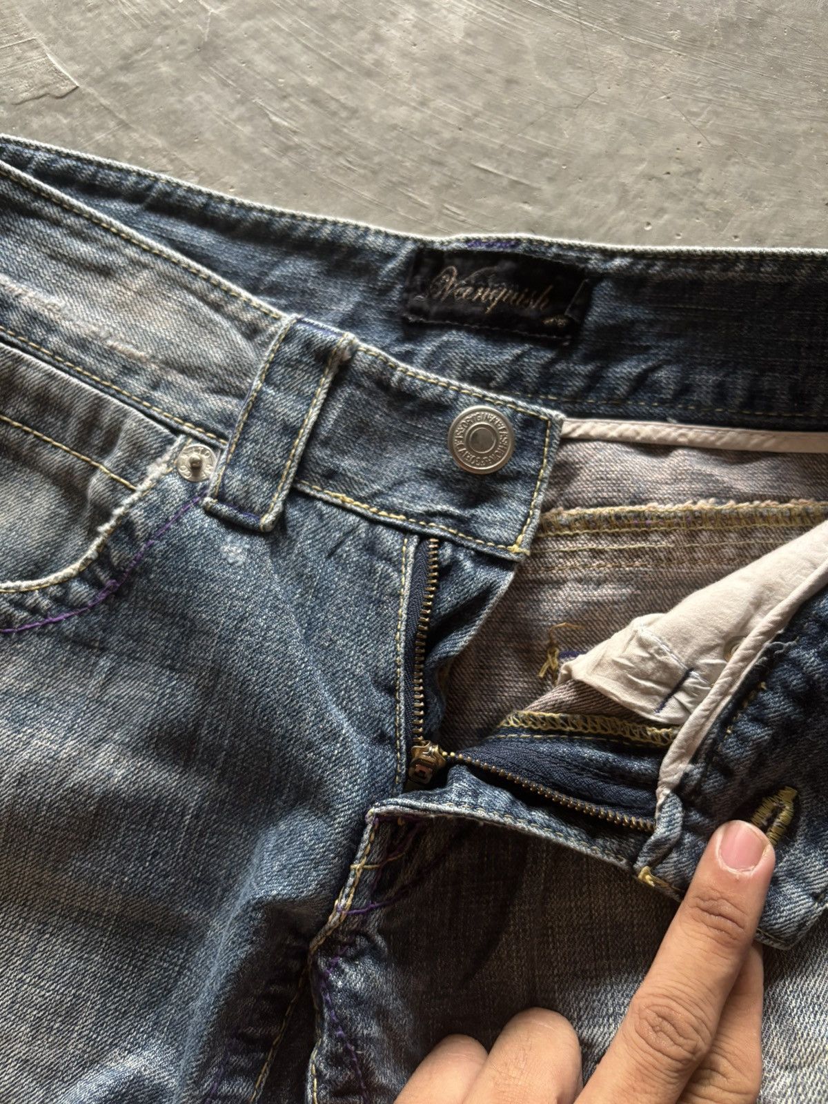 If Six Was Nine VANQUISH flare distressed patchwork rusty mudmax japanese Size US 29 - 4 Thumbnail
