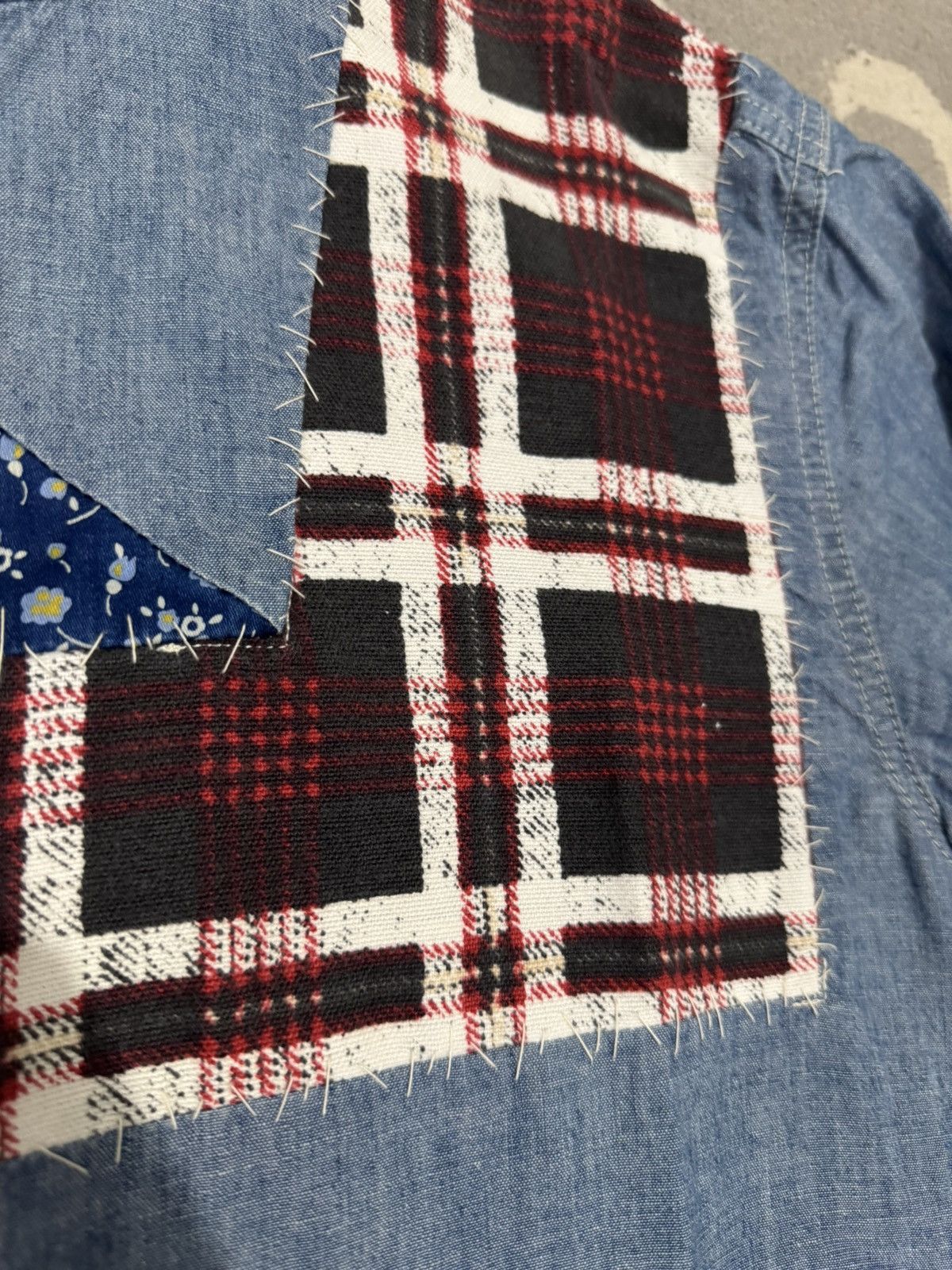 Japanese Brand × Visvim Visvim Sashiko Chambray Shirt Size US XL / EU 56 / 4 - 8 Thumbnail