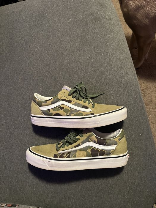 Bape Vans Bape Old Skool Green ABC Camo Men's Size 10.5 | Grailed