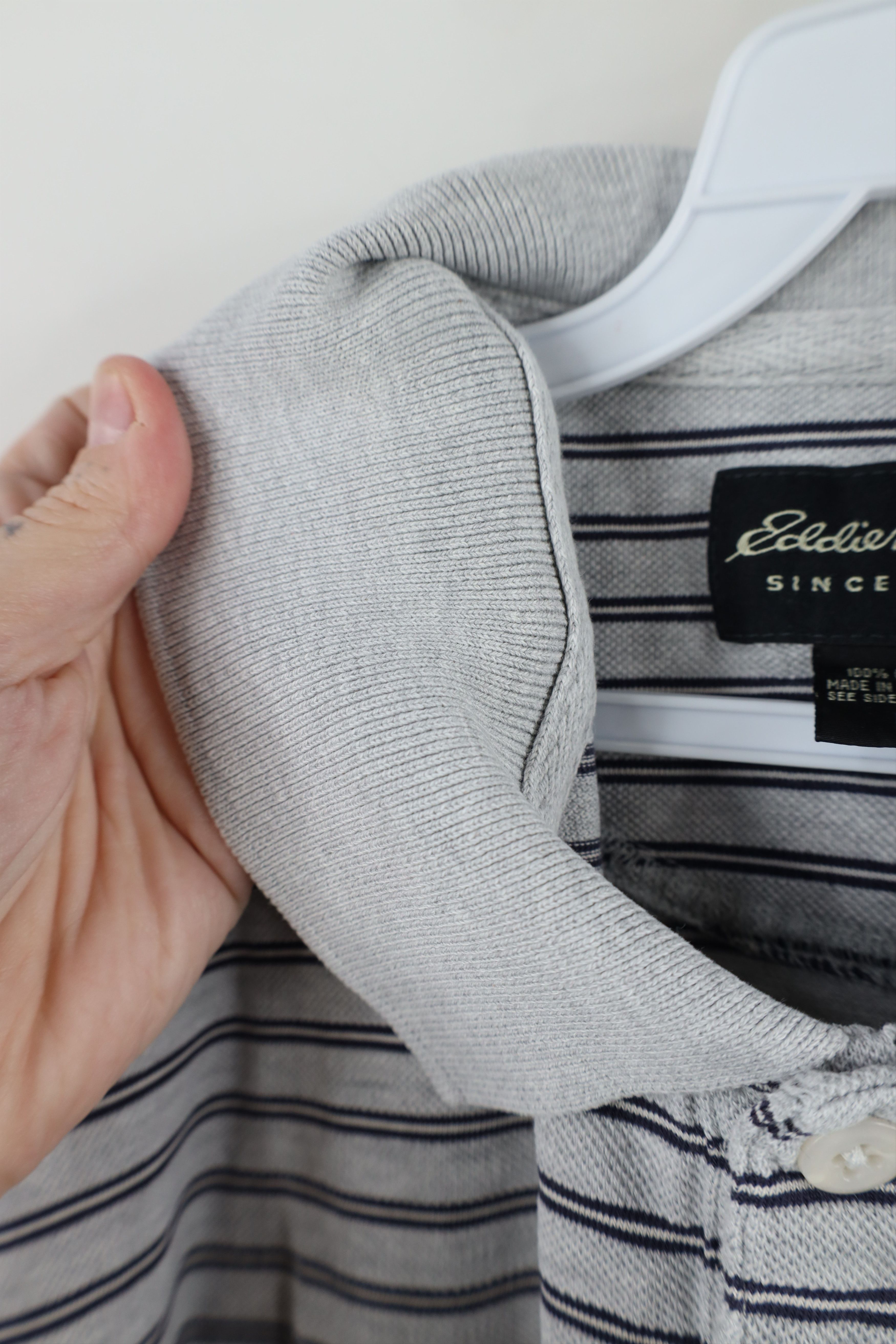 Eddie Bauer × Vintage Vintage 90s Eddie Bauer Striped Collared Golf Polo Shirt Size US L / EU 52-54 / 3 - 11 Thumbnail