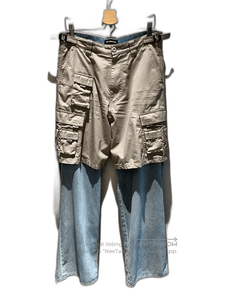 Balenciaga Balenciaga Mixed Cargo Jeans Pants. Size US 32 / EU 48 - 1 Thumbnail
