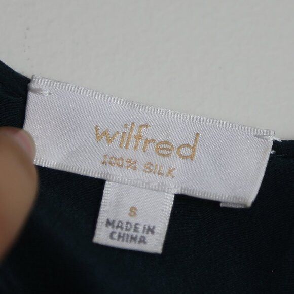 Aritzia Aritzia Wilfred 100% Silk Teal Flowy Crepe Tank Top Blouse Size S / US 4 / IT 40 - 3 Thumbnail
