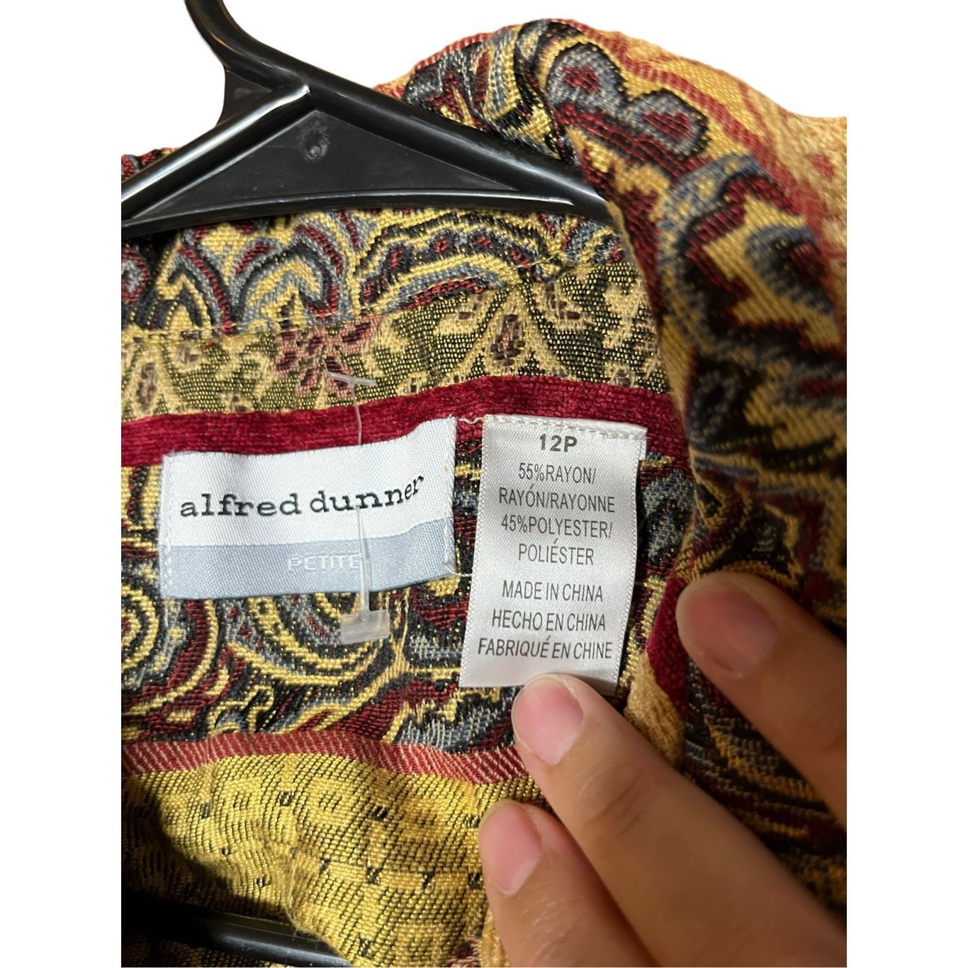 Other Vintage Alfred Dunner Tapestry Button Up Jacket size 12P Size XL / US 12-14 / IT 48-50 - 8 Thumbnail