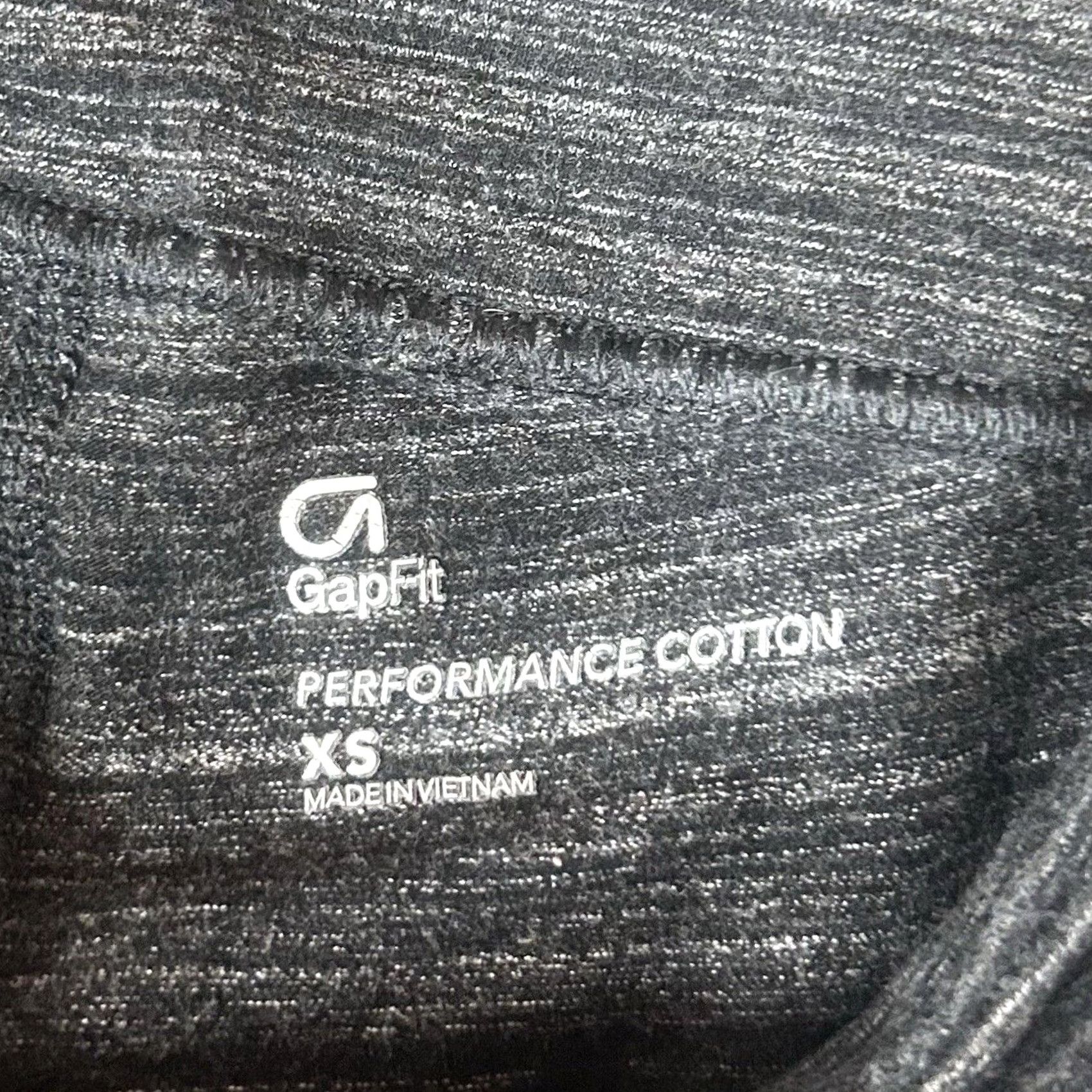 Gap VINTAGE GapFit Performance Cotton Leggings Womens XS Gray Striped Athletic Yoga Gym Run Size 26" / US 2 / IT 38 - 2 Thumbnail