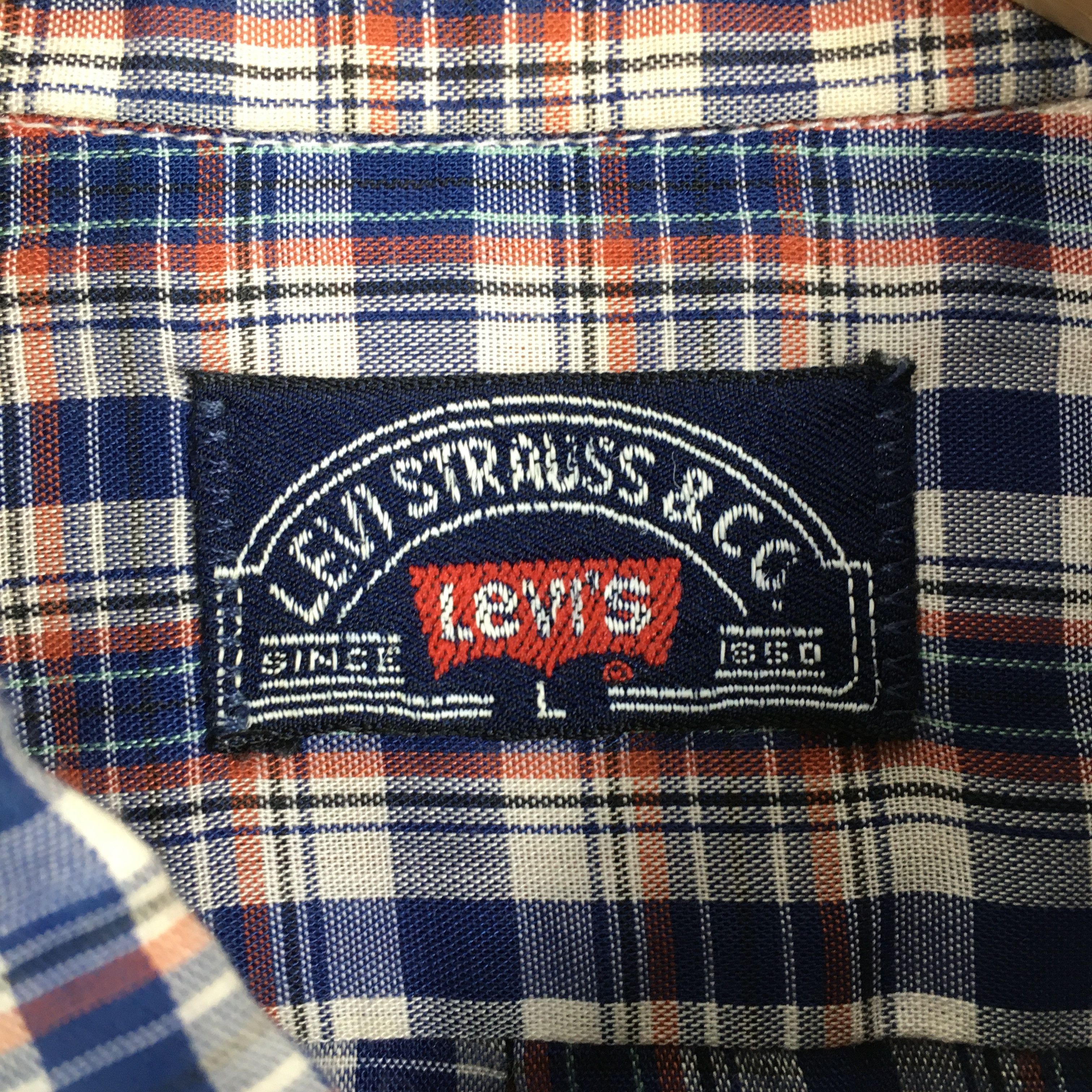Levi's × Levi's Vintage Clothing × Vintage Vintage 80s Levis Strauss Checkered Flannel Shirt L Size US L / EU 52-54 / 3 - 4 Thumbnail