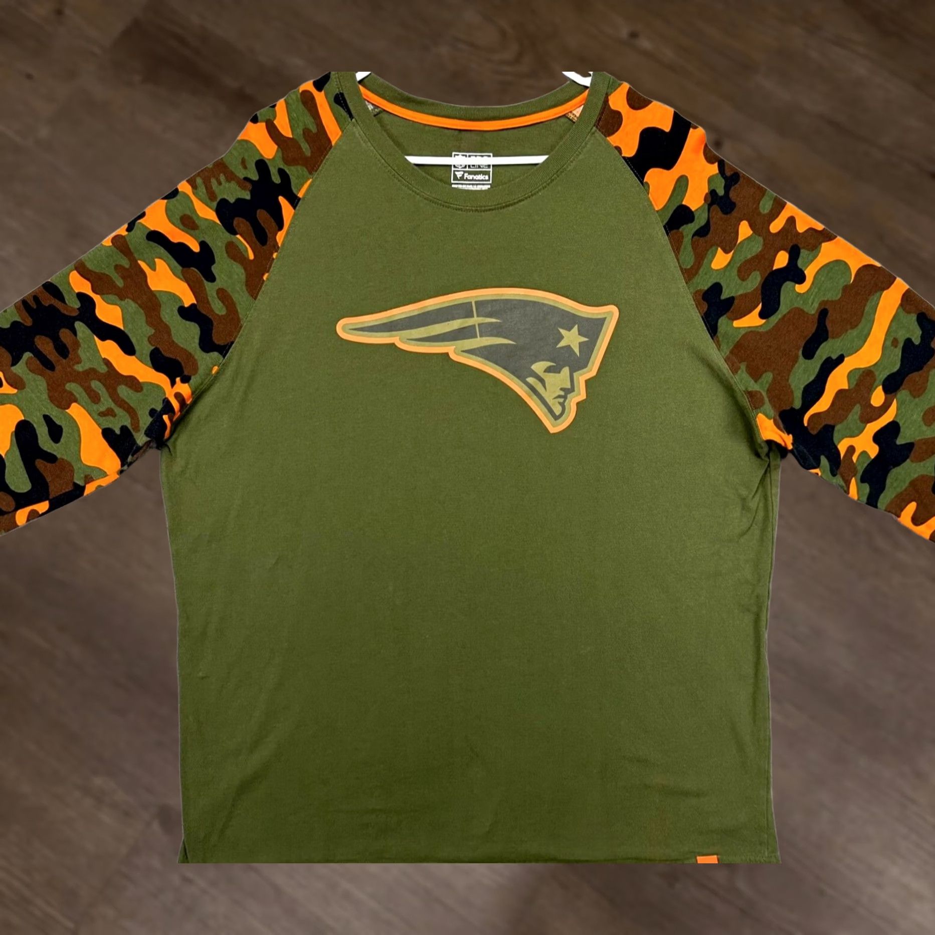 Vintage New England Patriots Shirt Mens XL Pro Line Green Camo Long Sleeve NFL Fanatics Size US XL / EU 56 / 4 - 1 Thumbnail