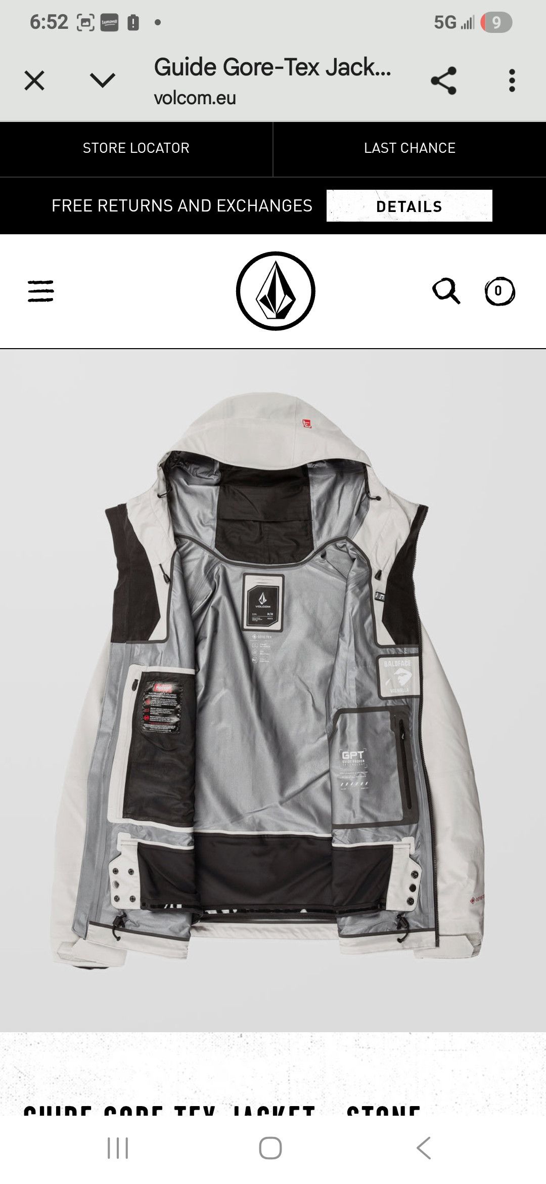 Volcom ​Volcom Gore-Tex Balface Guide Jacket & pants (Size Small) Size US S / EU 44-46 / 1 - 6 Thumbnail