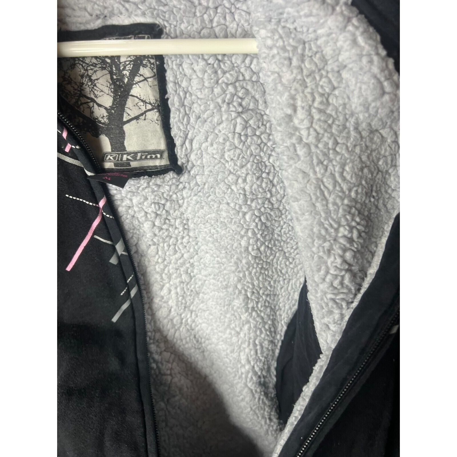 Vintage Klim Jacket Women's Small Grey Pink Hoodie Coat Sherpa Lined Size S / US 4 / IT 40 - 4 Thumbnail