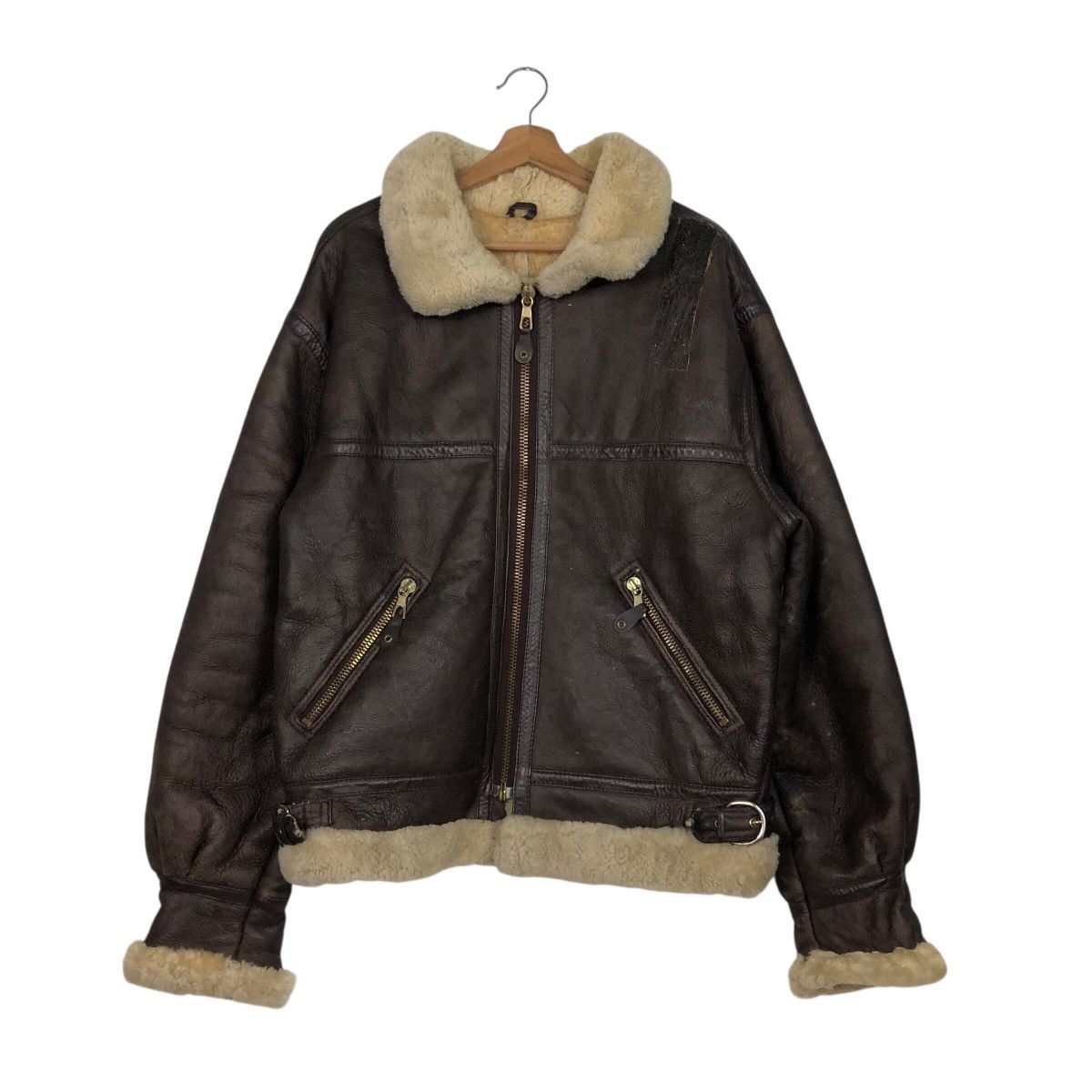 Vintage Vintage Genuine Leather Jacket Shearling Zufolo Issey Miyake Size US L / EU 52-54 / 3 - 2 Thumbnail