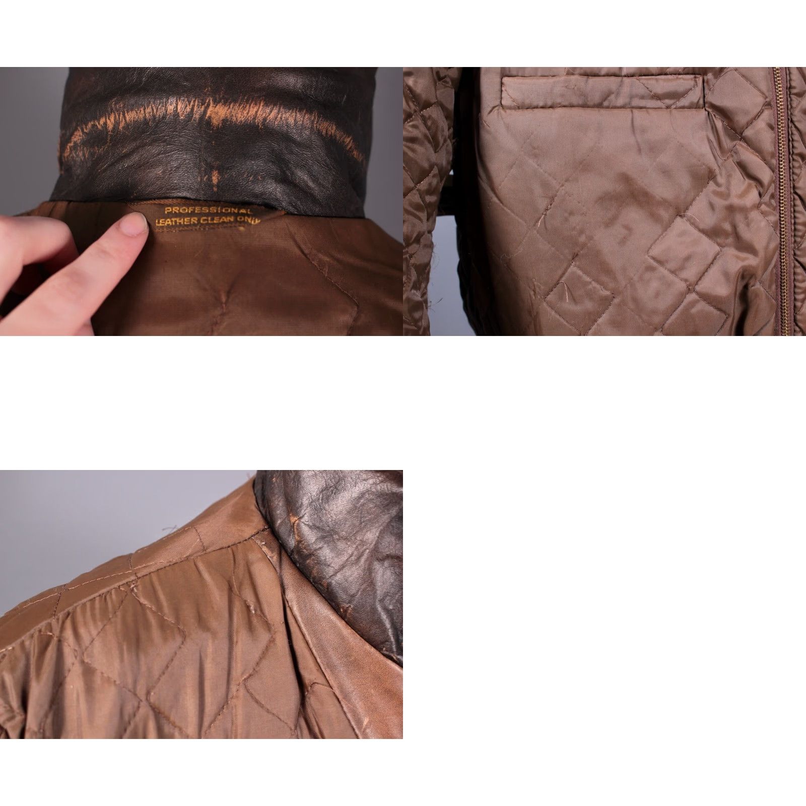 Vintage VTG Excelled Brown Leather Bomber Jacket Mens 70s 80s Sz 44 M 54 Chest Regular Size Vintage Jacket Size US S / EU 44-46 / 1 - 8 Thumbnail