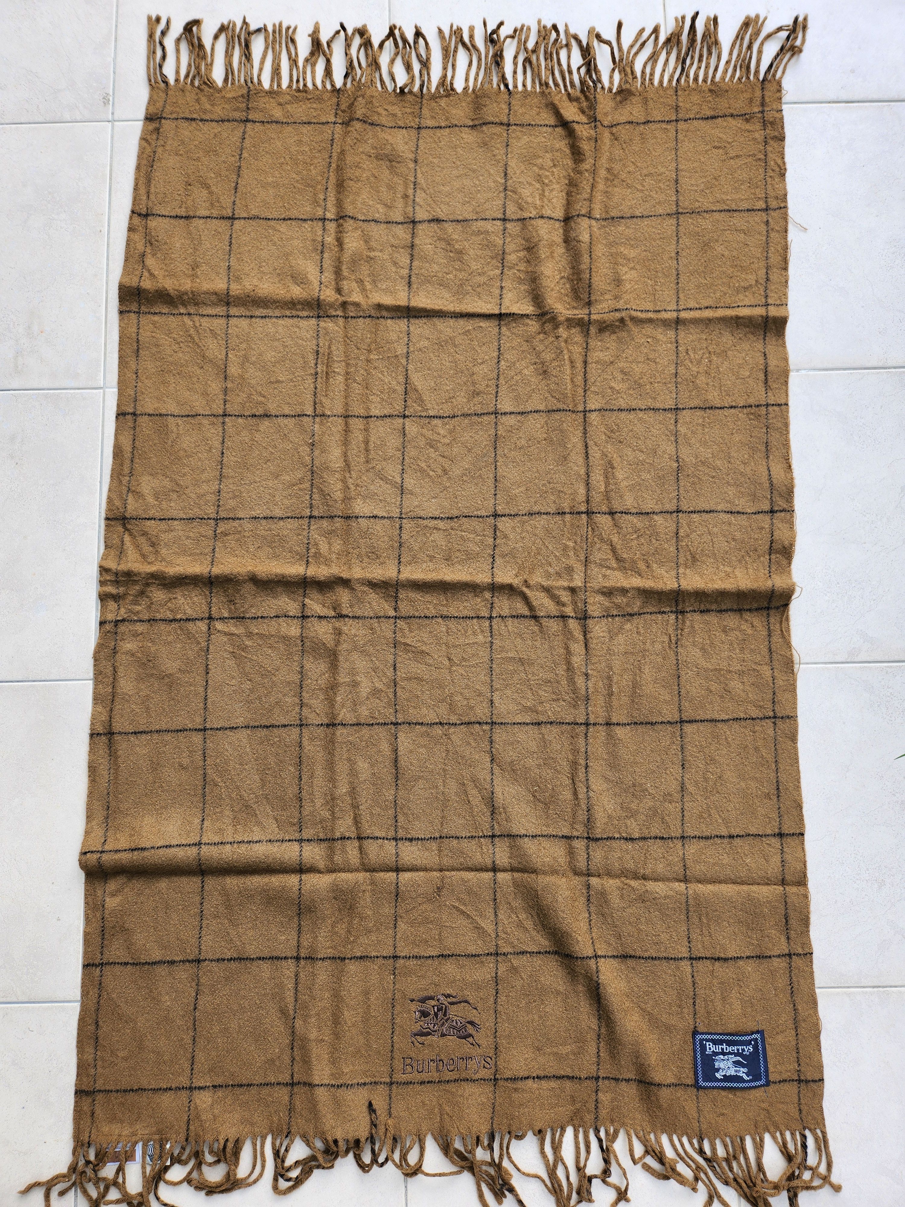Burberry × Burberry Prorsum × Vintage 💥Vtg Burberry Big Scarves Blanket Wool Size ONE SIZE - 1 Thumbnail