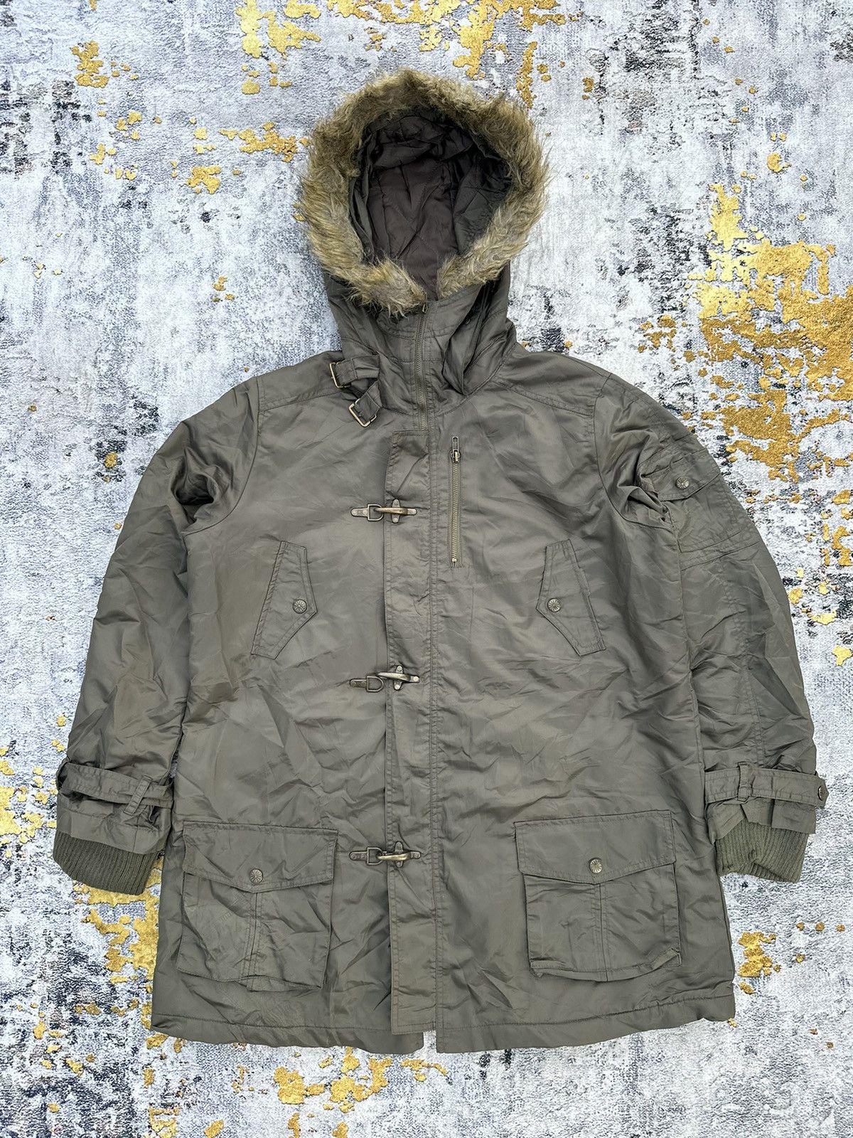 Japanese Brand WINTER SESSION IFSIX LGB STYLE BONDAGE DOWN FUR JACKET Size US L / EU 52-54 / 3 - 1 Thumbnail