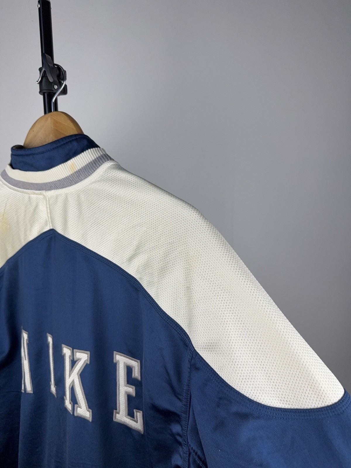 Nike × Vintage 90s Nike Varsity Style Track Jacket Blue White Retro Y2K Size US S / EU 44-46 / 1 - 15 Thumbnail