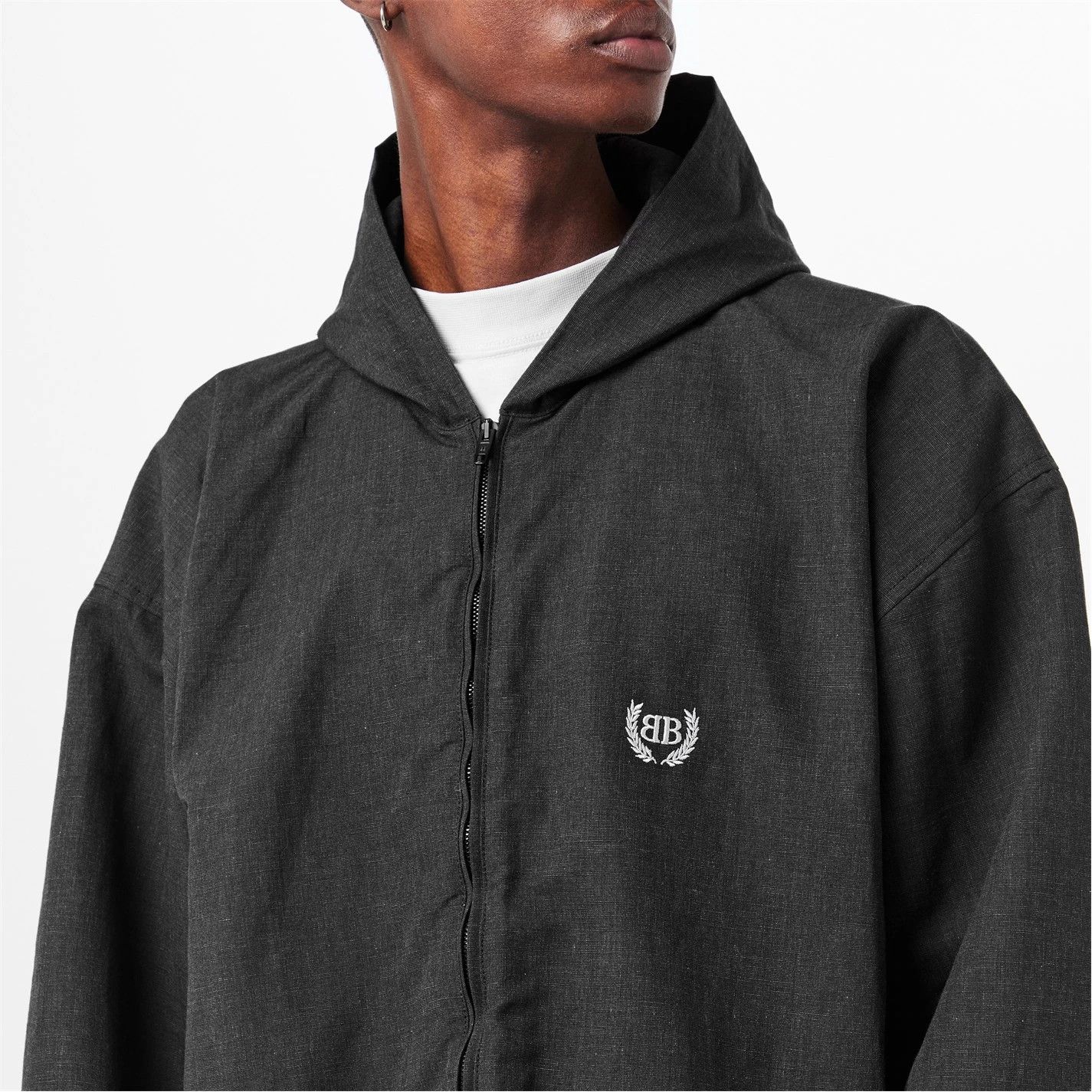 Balenciaga o1g2r1mq0226 Zip Hoodie In Black Size US S / EU 44-46 / 1 - 5 Thumbnail