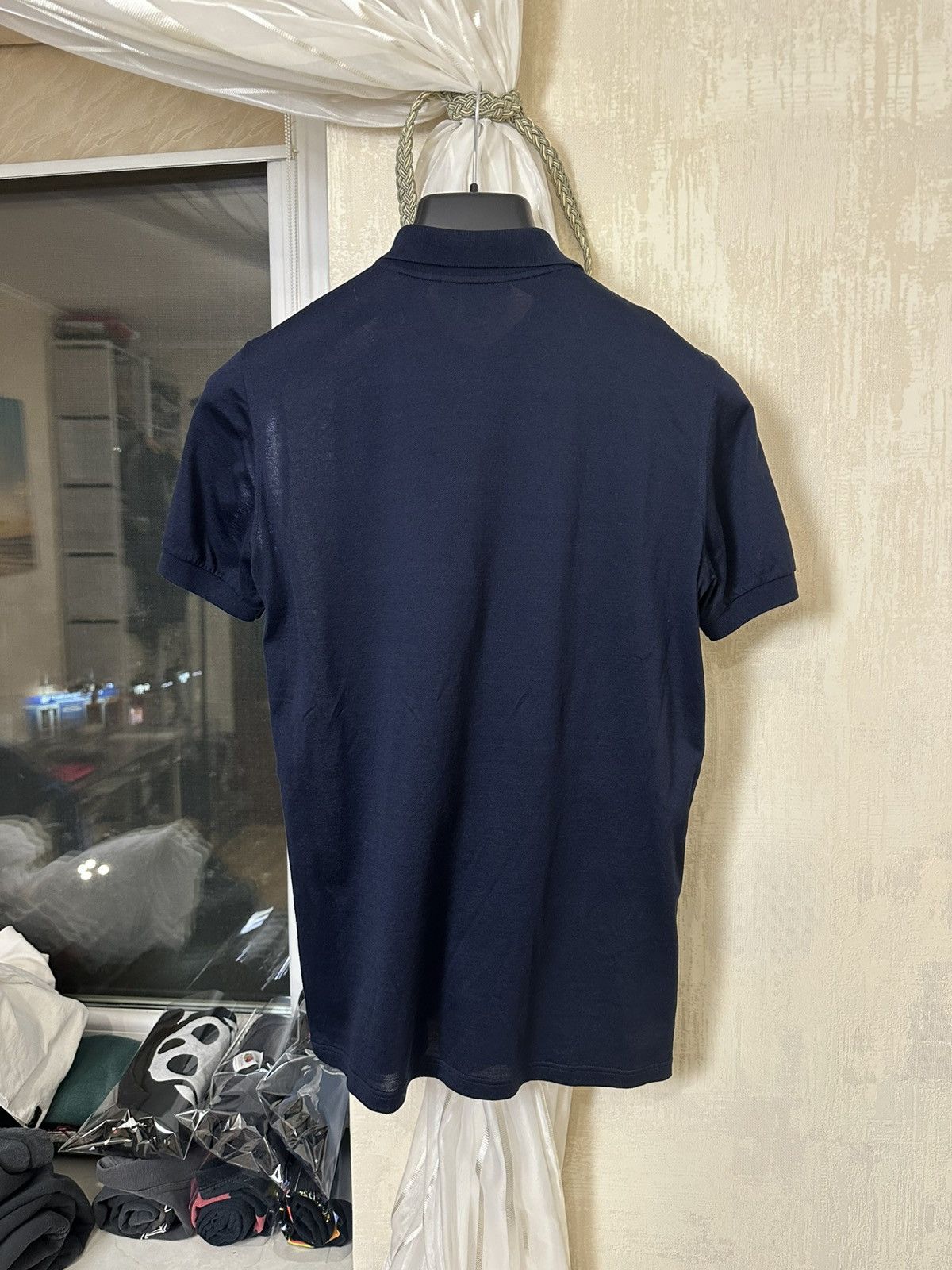 Burberry Prorsum 🔥 Burberry Prorsum Black Navy Polo T Shirt Cotton Slim Fit Size US L / EU 52-54 / 3 - 8 Thumbnail