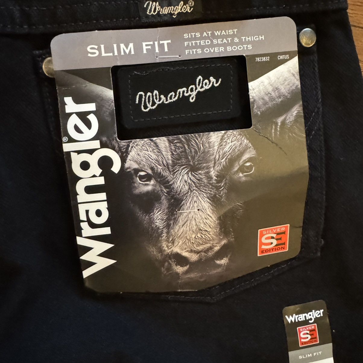 Wrangler New Wrangler Black Slim Fit Silver Edition 30x32 Jeans Denim Size US 30 / EU 46 - 8 Thumbnail