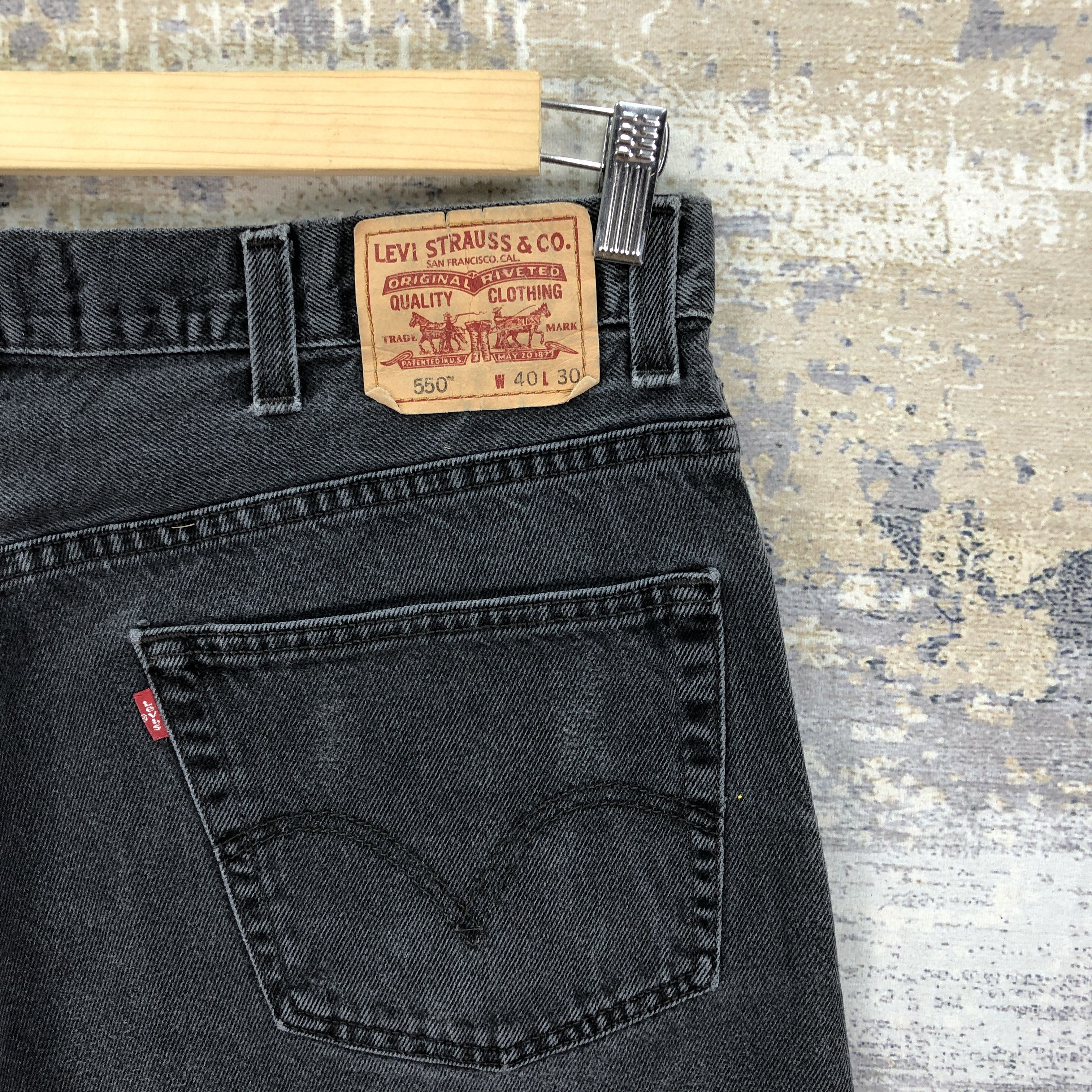Levi's Vintage Levis Faded Black Jeans Levi's 550 Stonewash Denim Size US 40 / EU 56 - 5 Thumbnail