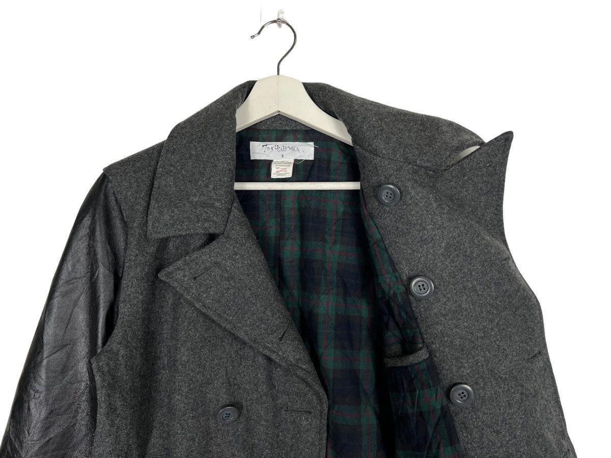 Japanese Brand 🔥 TOKISHIRAZU PEACOAT LEATJER SLEEVE Size US M / EU 48-50 / 2 - 10 Thumbnail