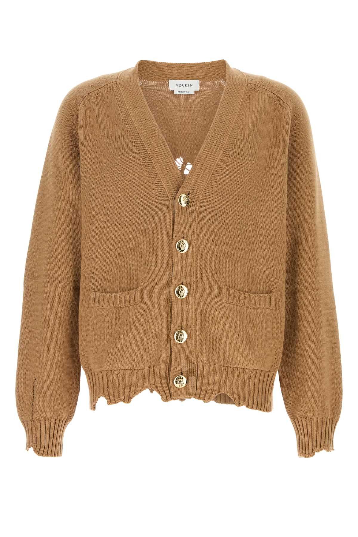 Alexander McQueen Biscuit Cotton Cardigan Size US L / EU 52-54 / 3 - 1 Thumbnail