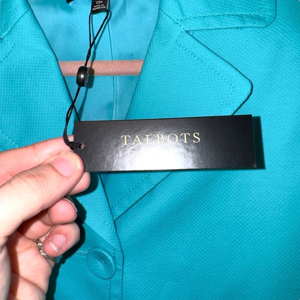 Other NWT Talbots Petites Teal Blue Sport Jacket Size 12P Size XL / US 12-14 / IT 48-50 - 3 Thumbnail