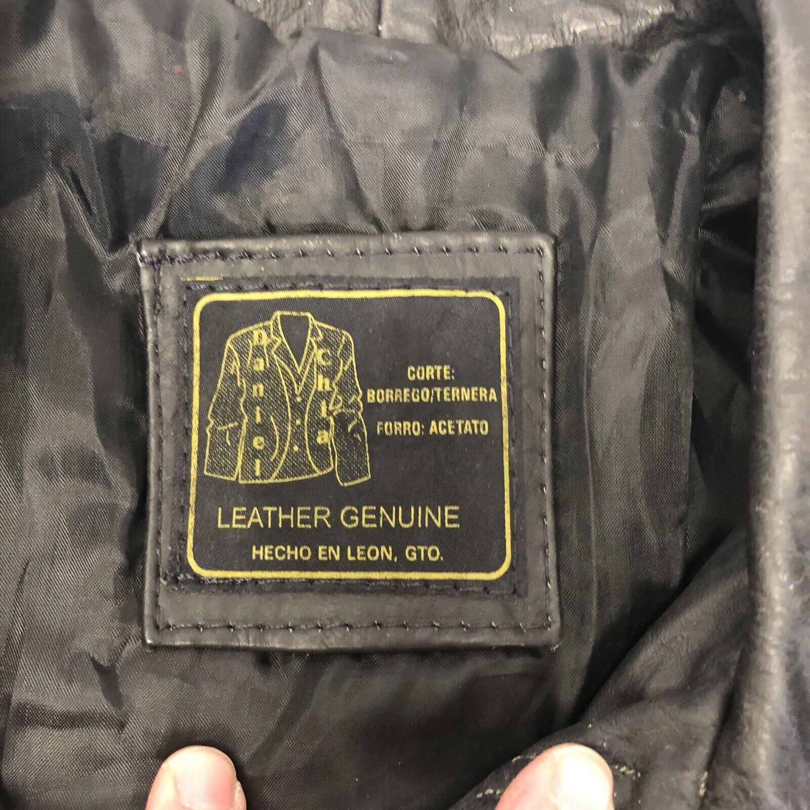 Other Vtg BLACK Leather BARNSTORMER Coat 4 Pocket PILOT jacket Size US L / EU 52-54 / 3 - 4 Thumbnail