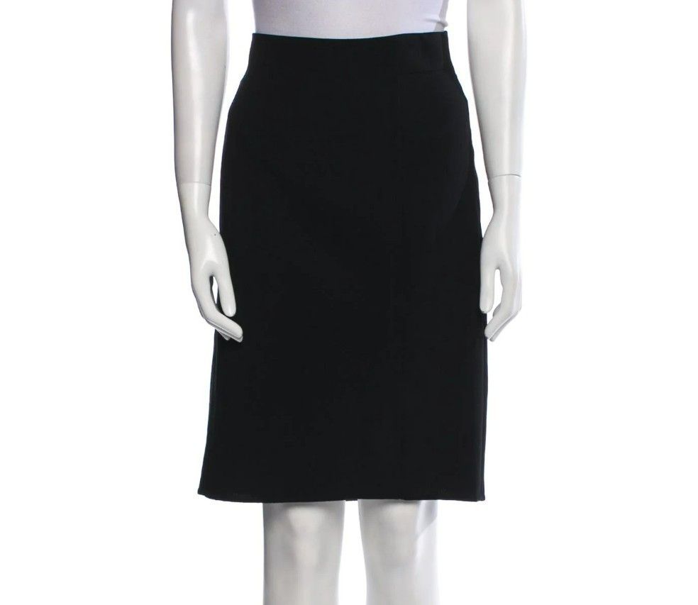 Akris Akris Black Wool Skirt – Size M – Grosgrain Trim – Zip Clos Size 30" / US 8 / IT 44 - 1 Thumbnail