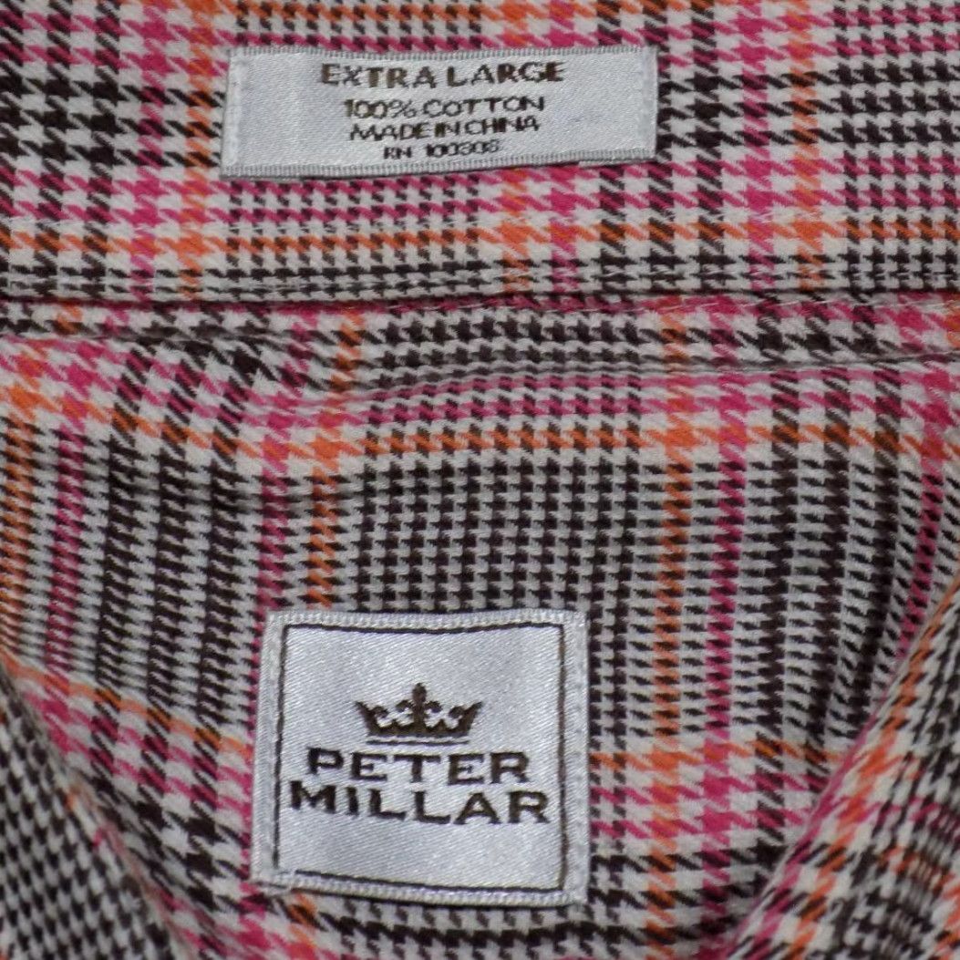 Peter Millar Peter Millar Cotton Plaid Button Down Shirt Red Men's XL Size US XL / EU 56 / 4 - 4 Thumbnail