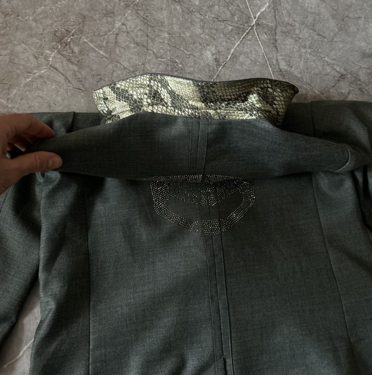 Zadig & Voltaire Zadig & Voltair Degrade Skull Rinestone Blazer Size S / US 4 / IT 40 - 10 Thumbnail