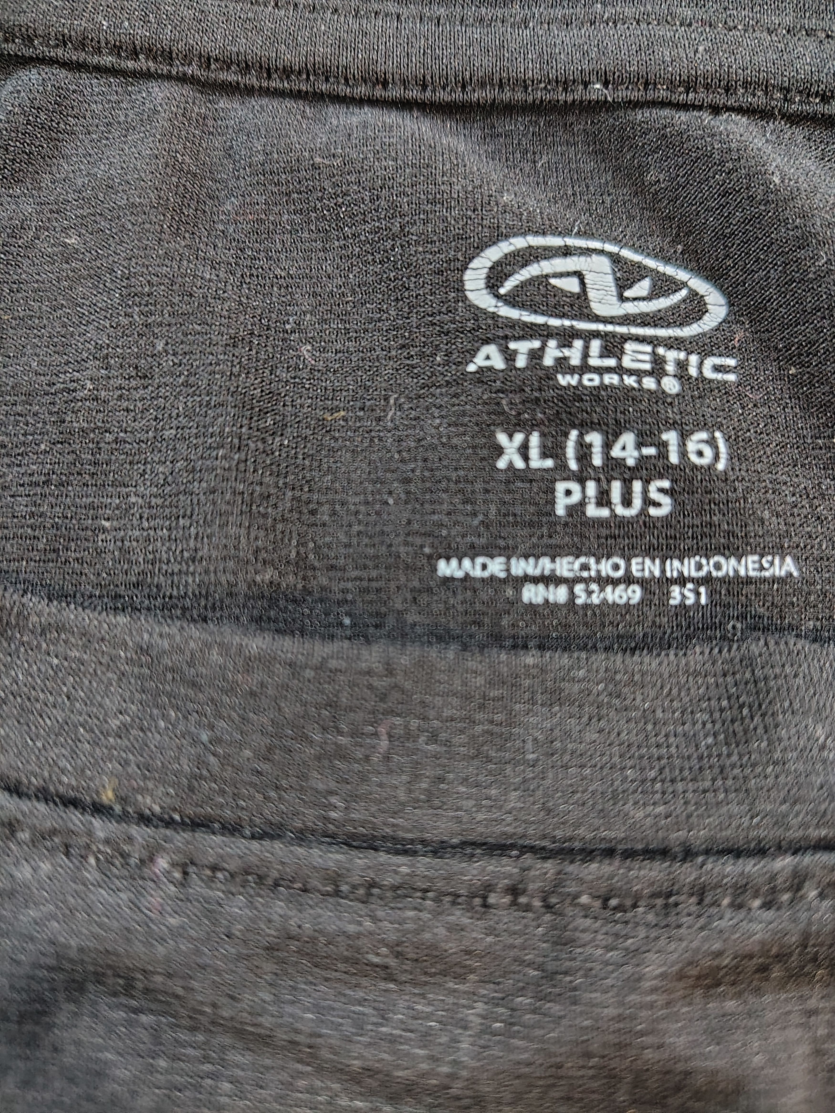 Athletic Works Women's Black XL Plus Short Sleeve Athletic Works Shirt Size XL / US 12-14 / IT 48-50 - 2 Thumbnail