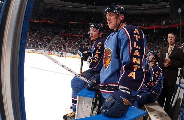 NHL Atlanta Thrashers 2000s Rbk Premier jersey blue NHL vintage Size US L / EU 52-54 / 3 - 9 Thumbnail