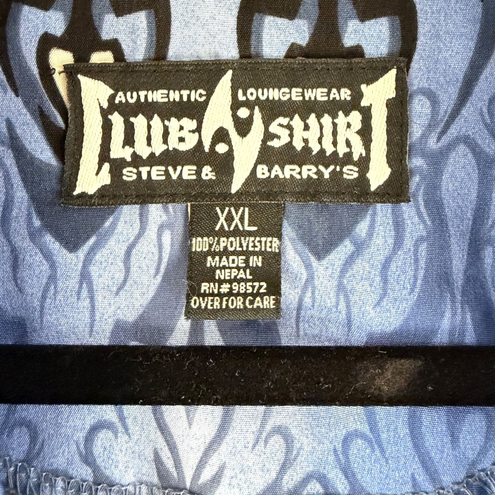 Vintage Steve & Barry's Club Shirt Mens 2XL Blue Dragon Tribal Flame Y2K Button Up Short Sleeve Graphic Print Casual Shirt Mens Size US XXL / EU 58 / 5 - 7 Thumbnail