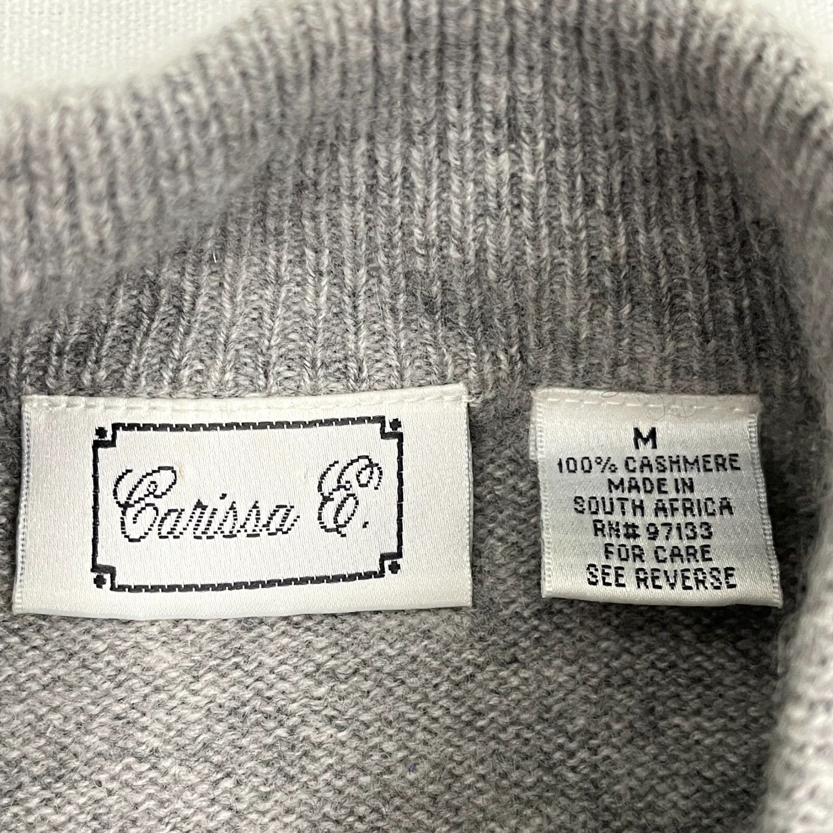 Vintage Carissa E Cashmere Sweater Womens M Gray Turtleneck / Preppy / Classic / Pullver / Casual Workwear Size M / US 6-8 / IT 42-44 - 2 Thumbnail