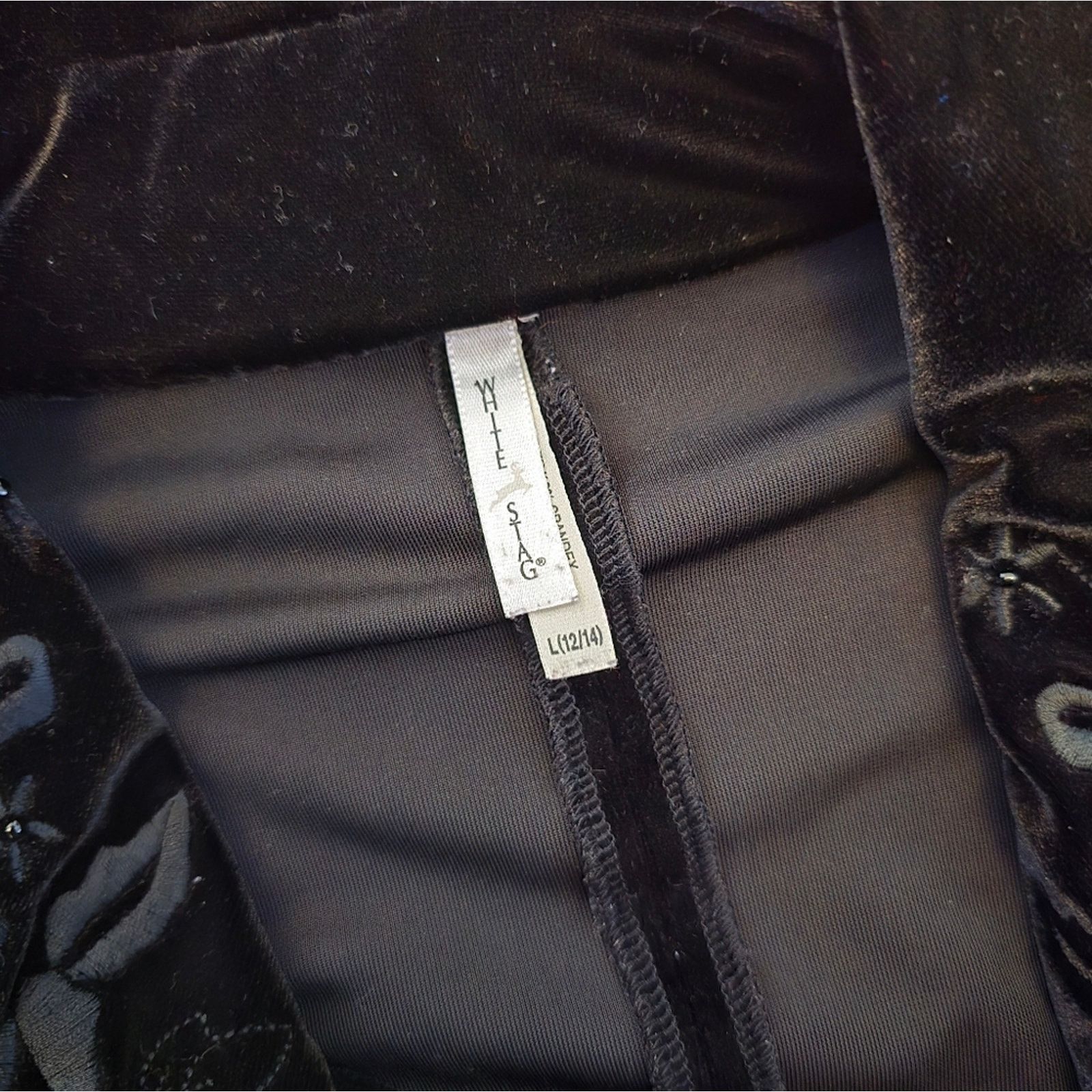 Other Black Velvet Lush | WHITE STAG | Button Down Cardigan Size L / US 10 / IT 46 - 3 Thumbnail