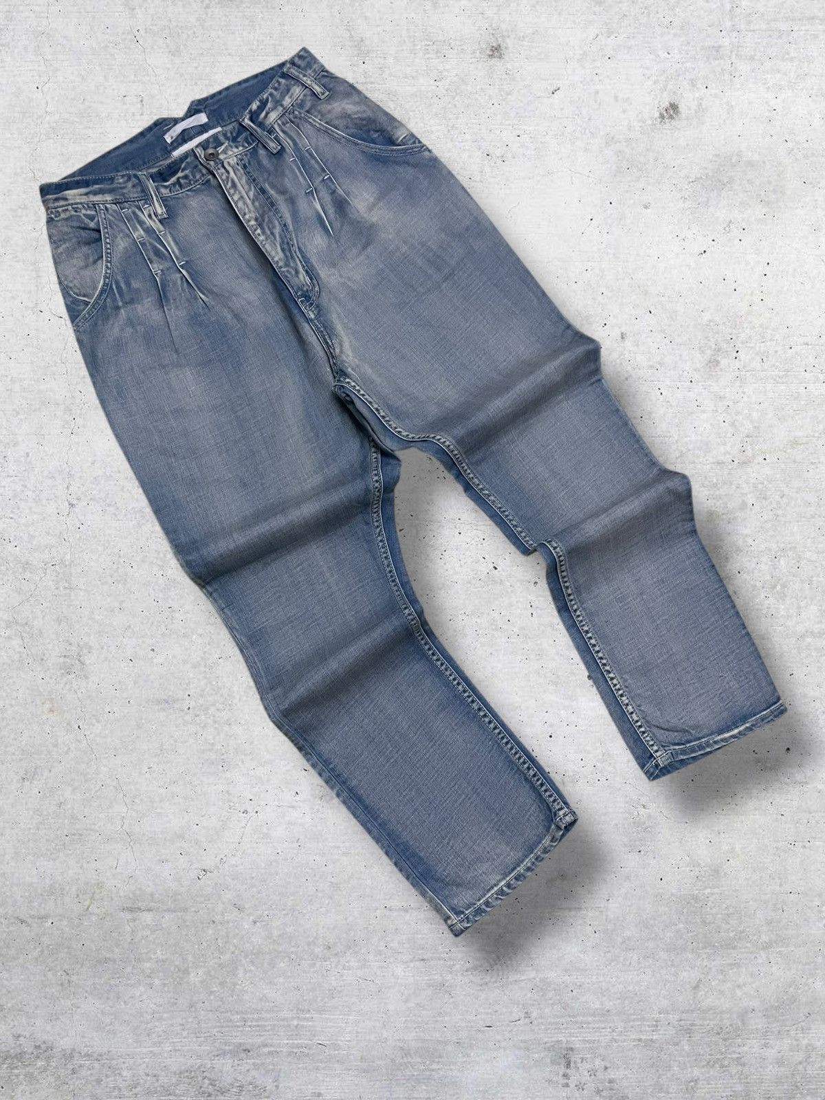 Ne-Net VINTAGE JAPAN 90S ISSEY MIYAKE NE-NET BLUEWASHED DENIM Size US 27 - 2 Thumbnail