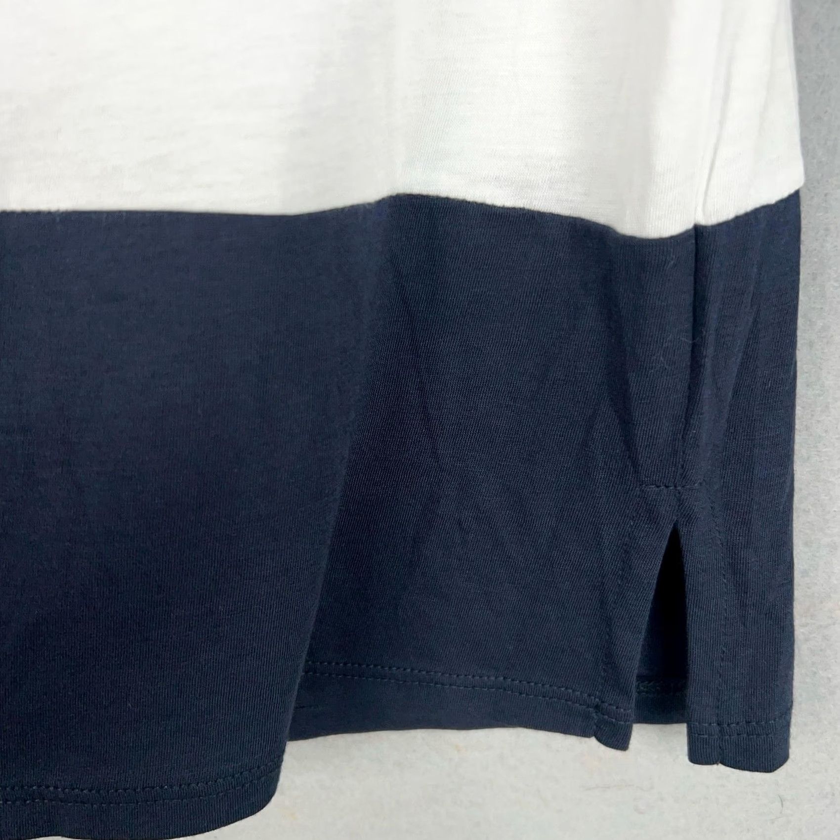 Vince Vince Shirt Womens XXS White Colorblock Crew Neck Basic Knit Lightweight 50% Pima Cotton 50% Modal Womens Size XXS / US 00 / IT 34 - 6 Thumbnail
