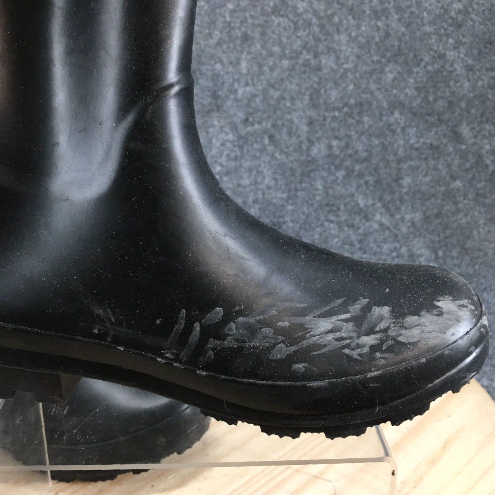 Vintage A New Day Rain Boots Womens 10 Garden Mid Calf Black Rubber Pull On Comfort Boots Size US 10 / IT 40 - 6 Thumbnail