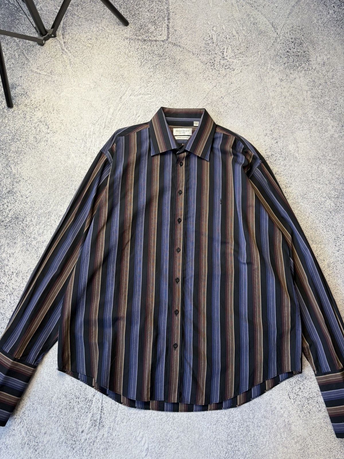 Vintage Yves Saint Laurent Classic Wedding Shirt with Cufflinks Size US XL / EU 56 / 4 - 6 Thumbnail