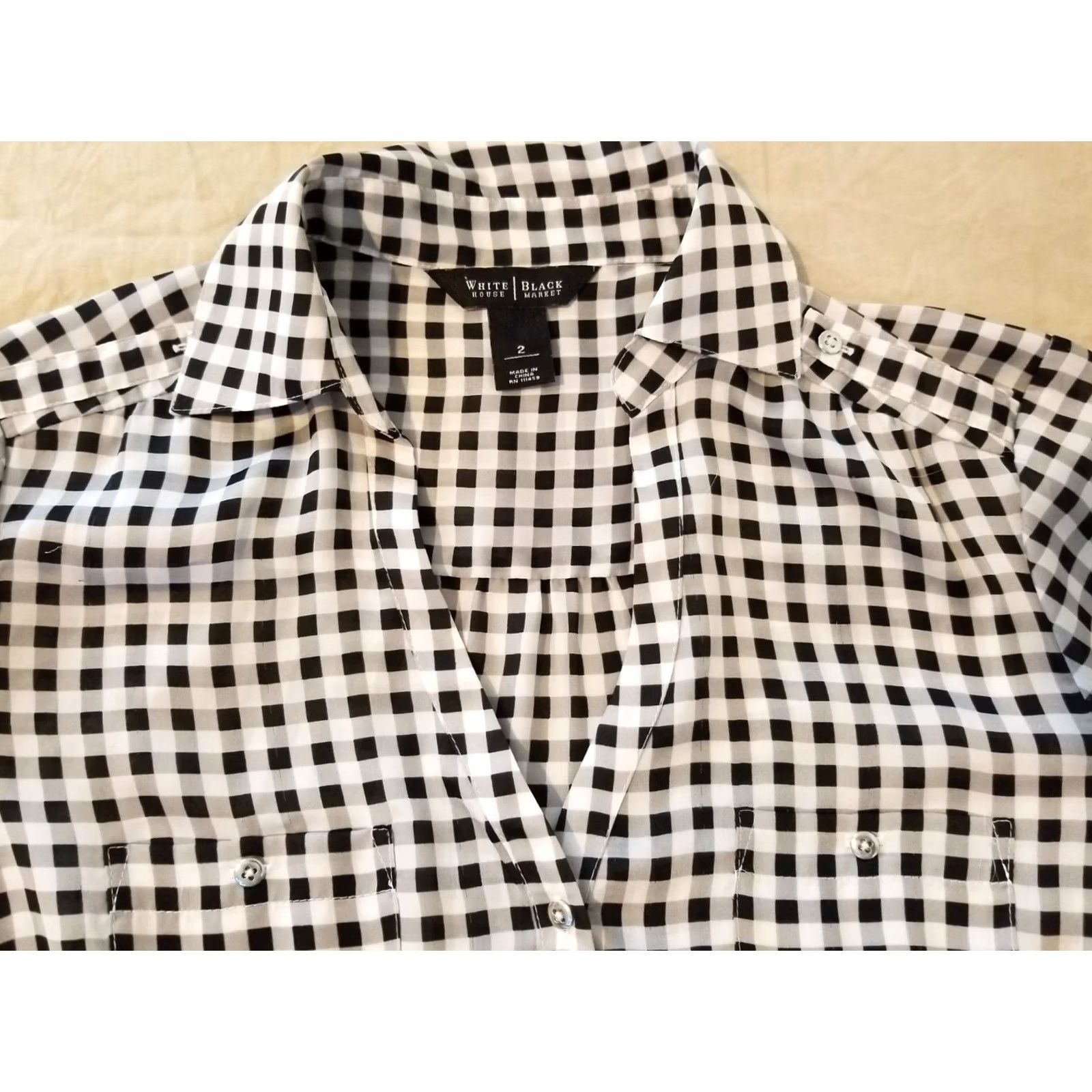 White House Black Market White House Black Market Shirt Womens 2 Dress Button Blouse Size XS / US 0-2 / IT 36-38 - 2 Thumbnail